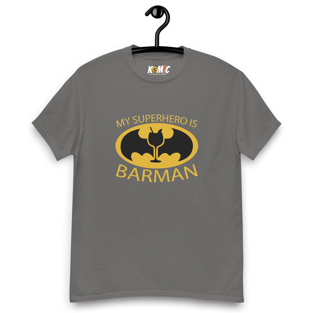 T-Shirt humoristique - My superhero is BARMAN | Komic.ca
