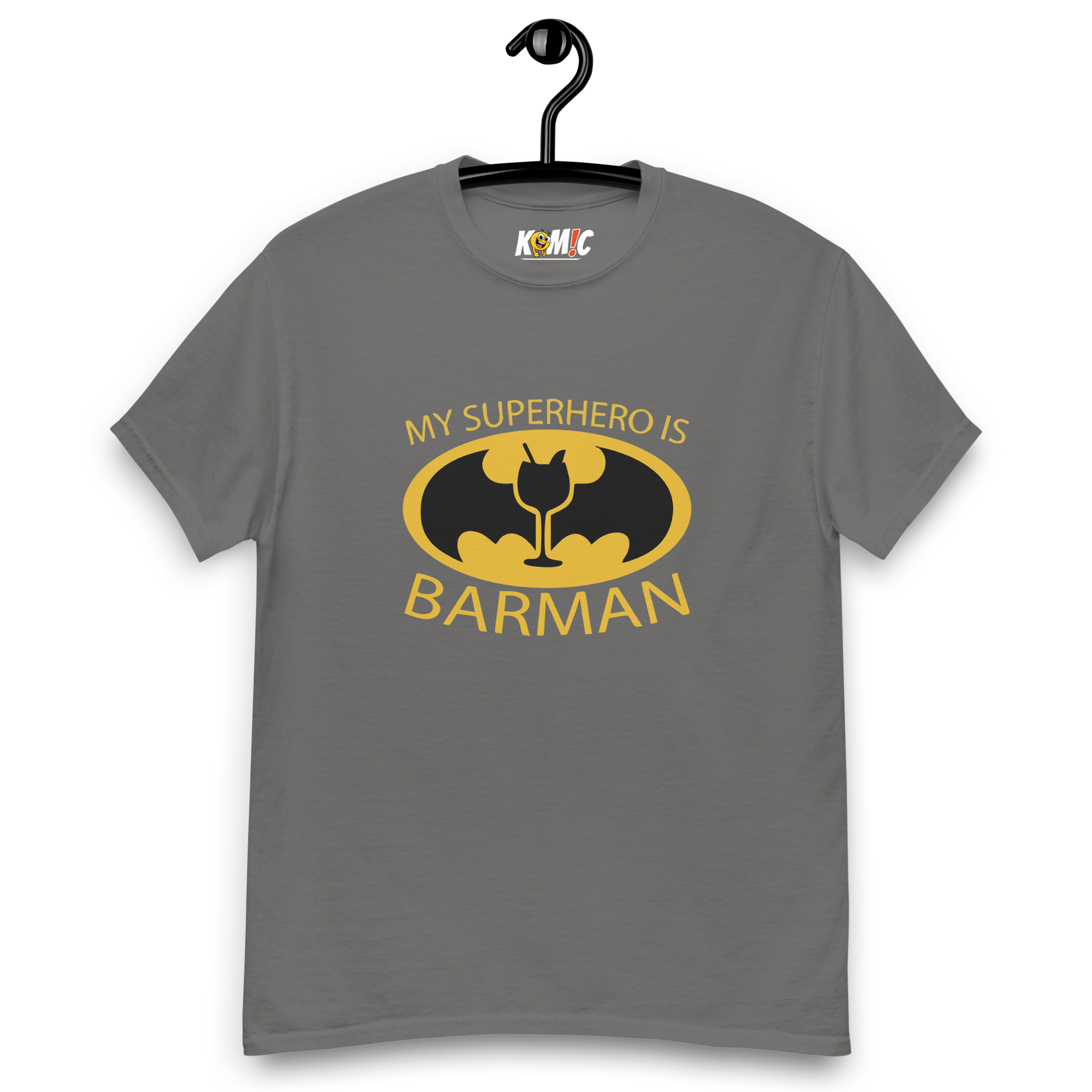 T-Shirt humoristique - My superhero is BARMAN | Komic.ca