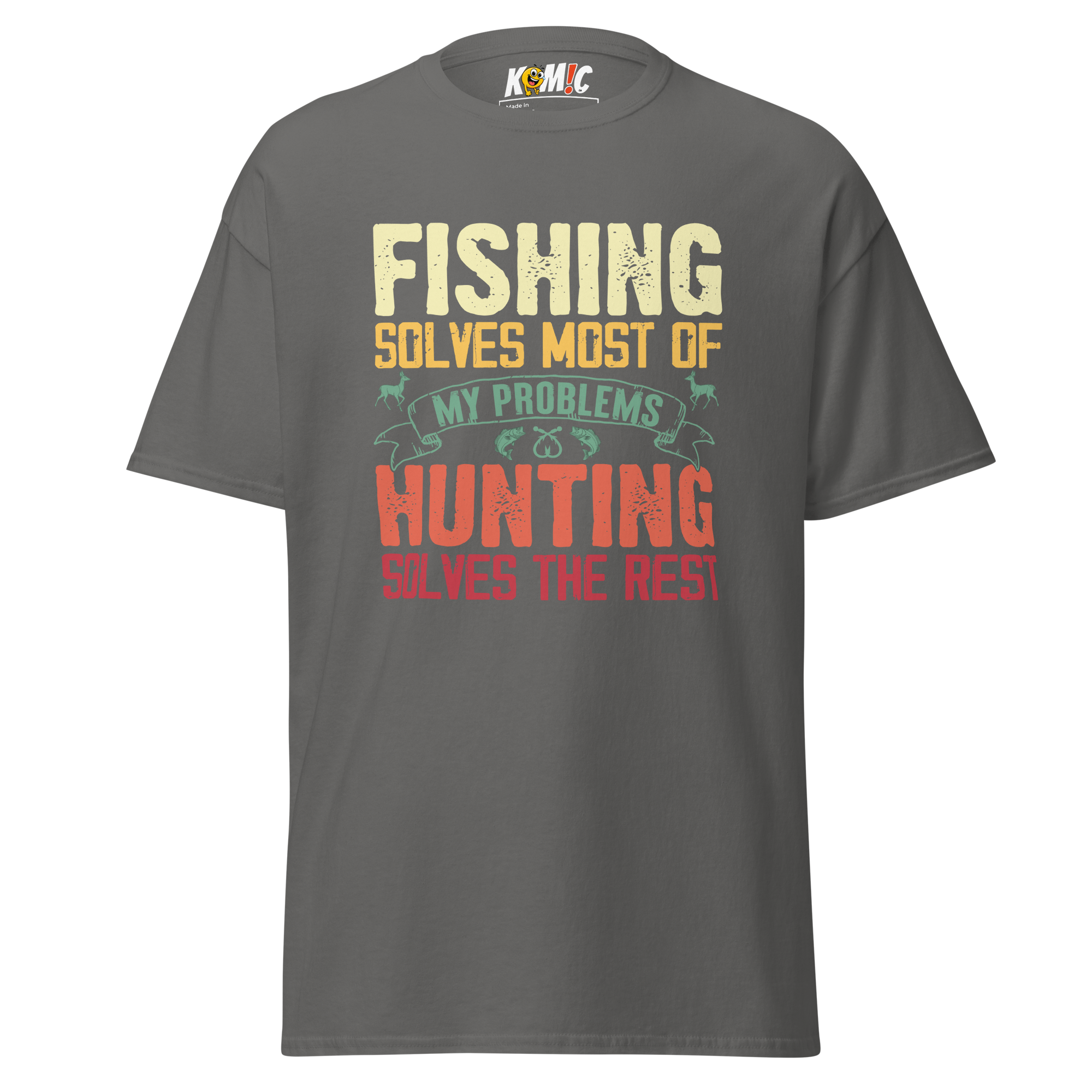 T-Shirt humoristique - Fishing solves most of my problems | Komic.ca