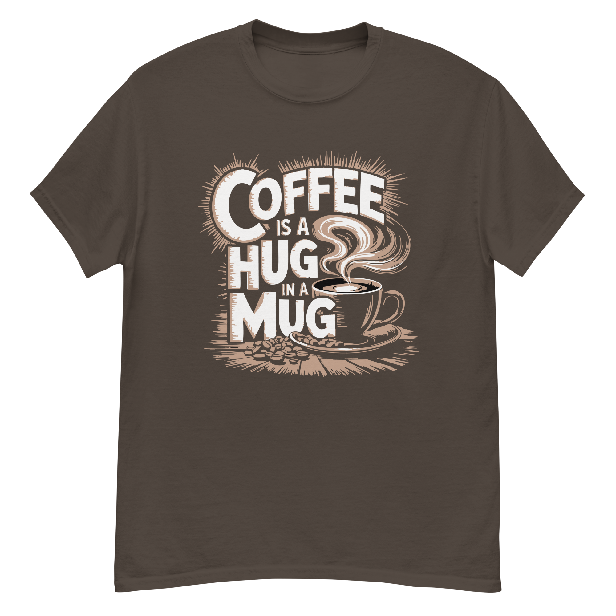 T-Shirt unisexe humoristique - Coffee is a hug in a mug | Komic