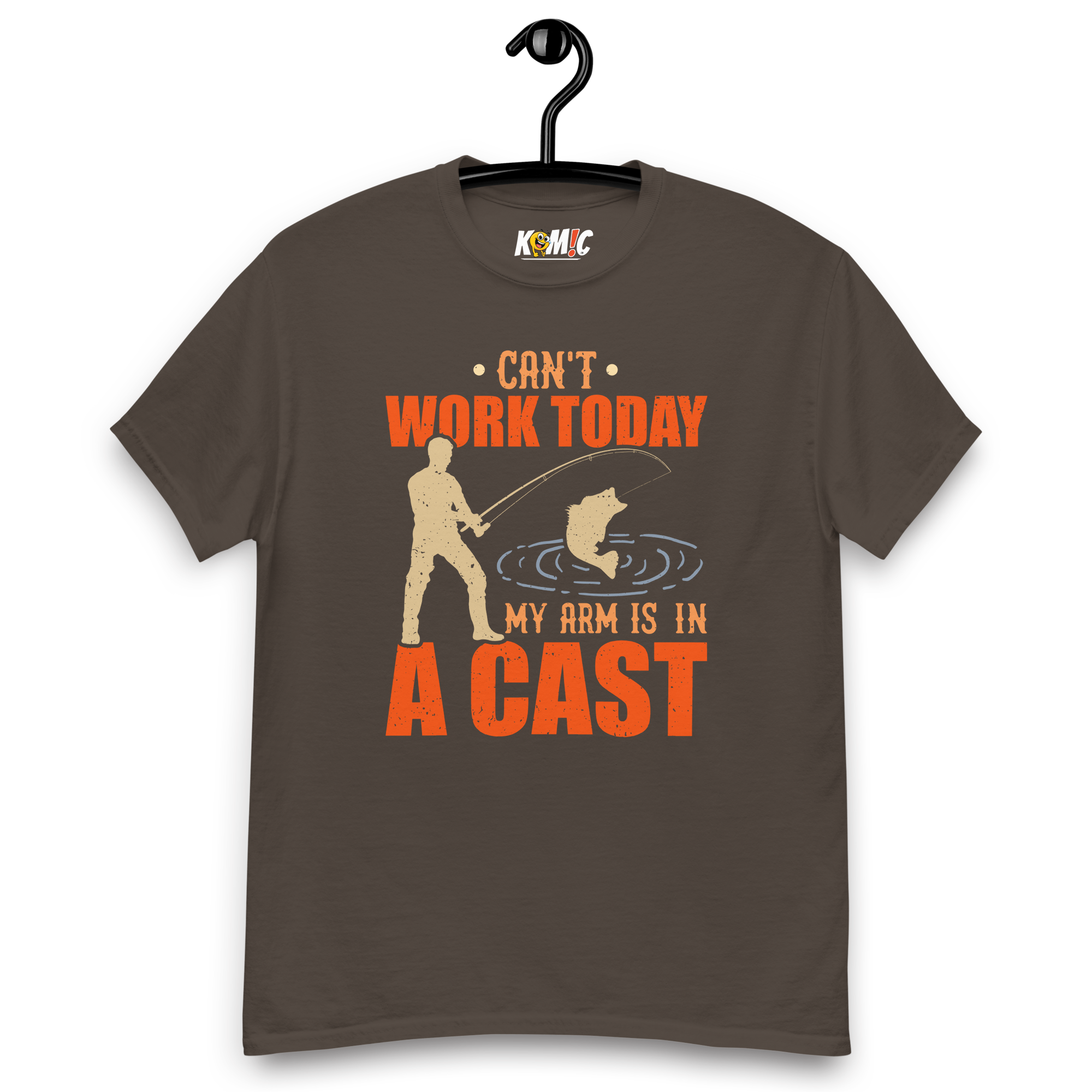 T-Shirt humoristique - Can't work today, my arm is in a cast | Komic.ca