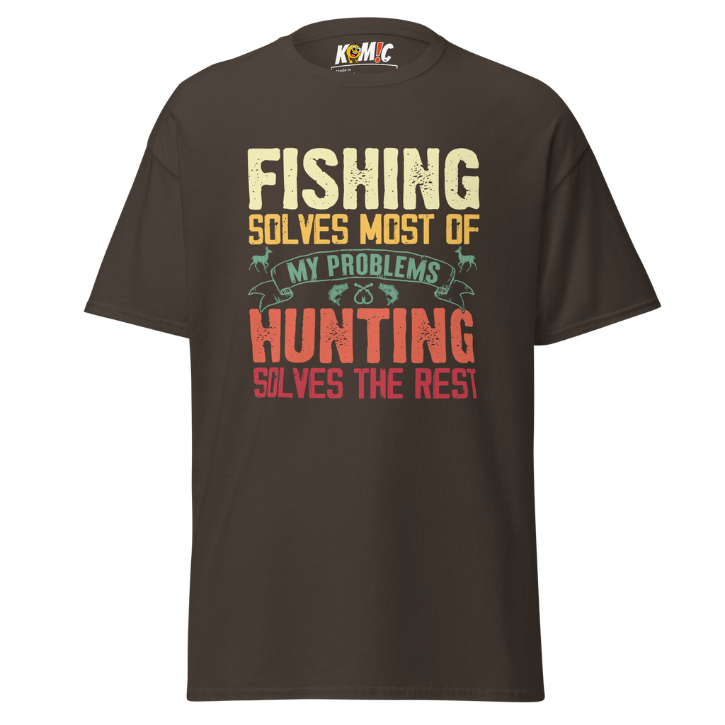 T-Shirt humoristique - Fishing solves most of my problems | Komic.ca