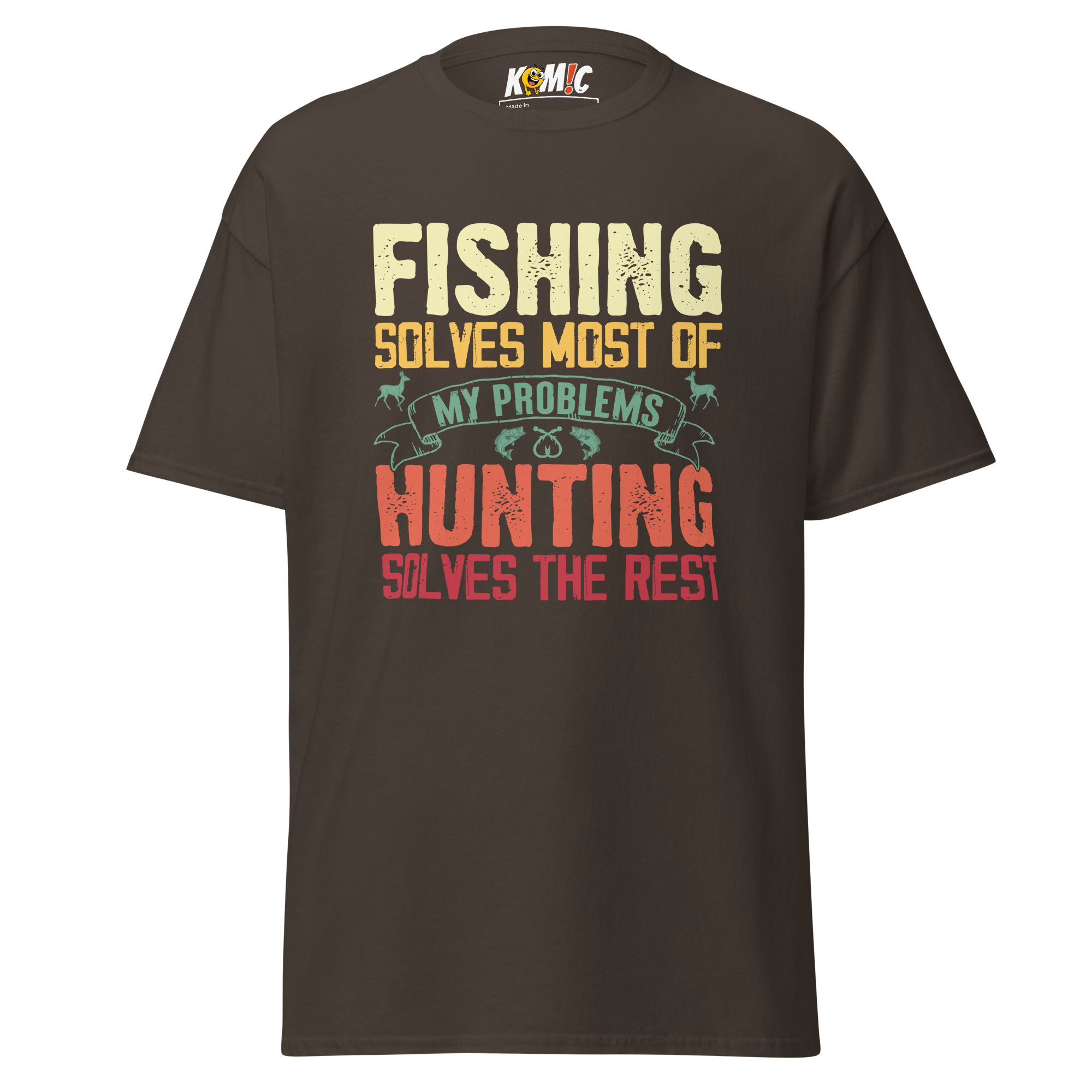 T-Shirt humoristique - Fishing solves most of my problems | Komic.ca