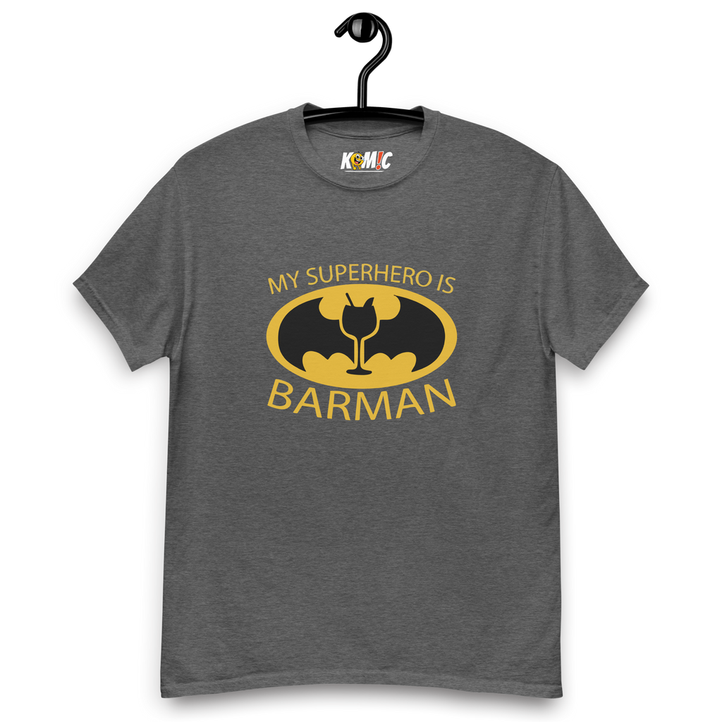 T-Shirt humoristique - My superhero is BARMAN | Komic.ca