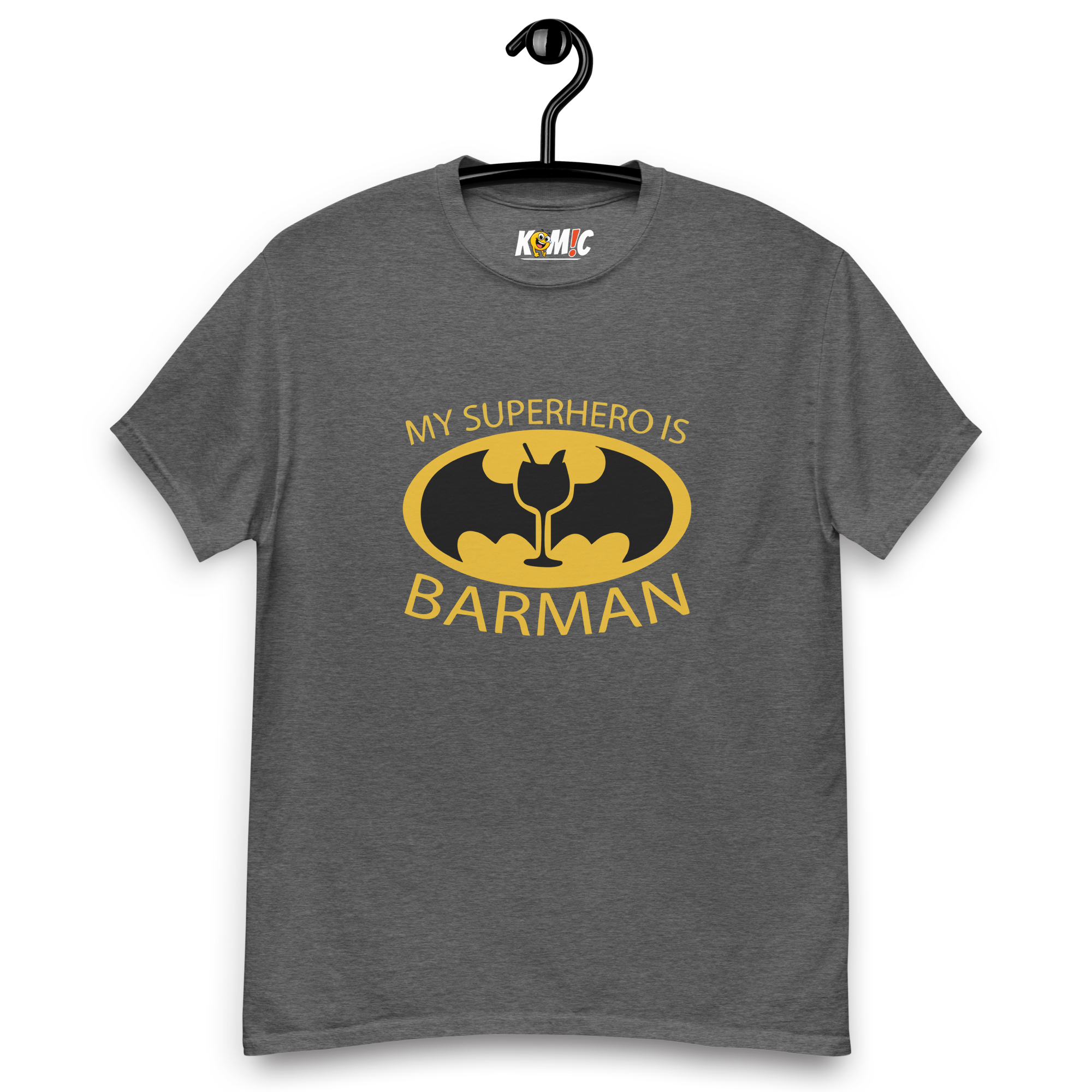 T-Shirt humoristique - My superhero is BARMAN | Komic.ca
