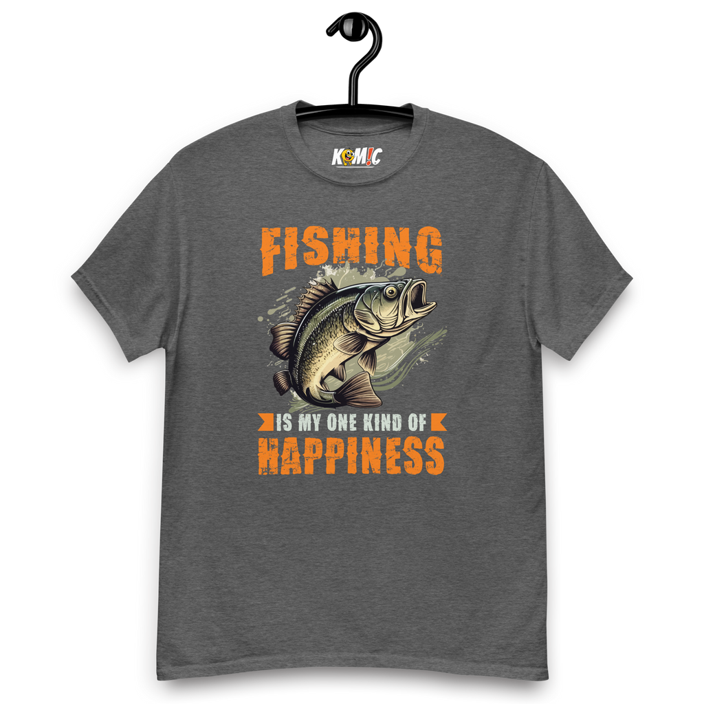 T-Shirt humoristique - Fishing is my one kind of happiness | Komic.ca
