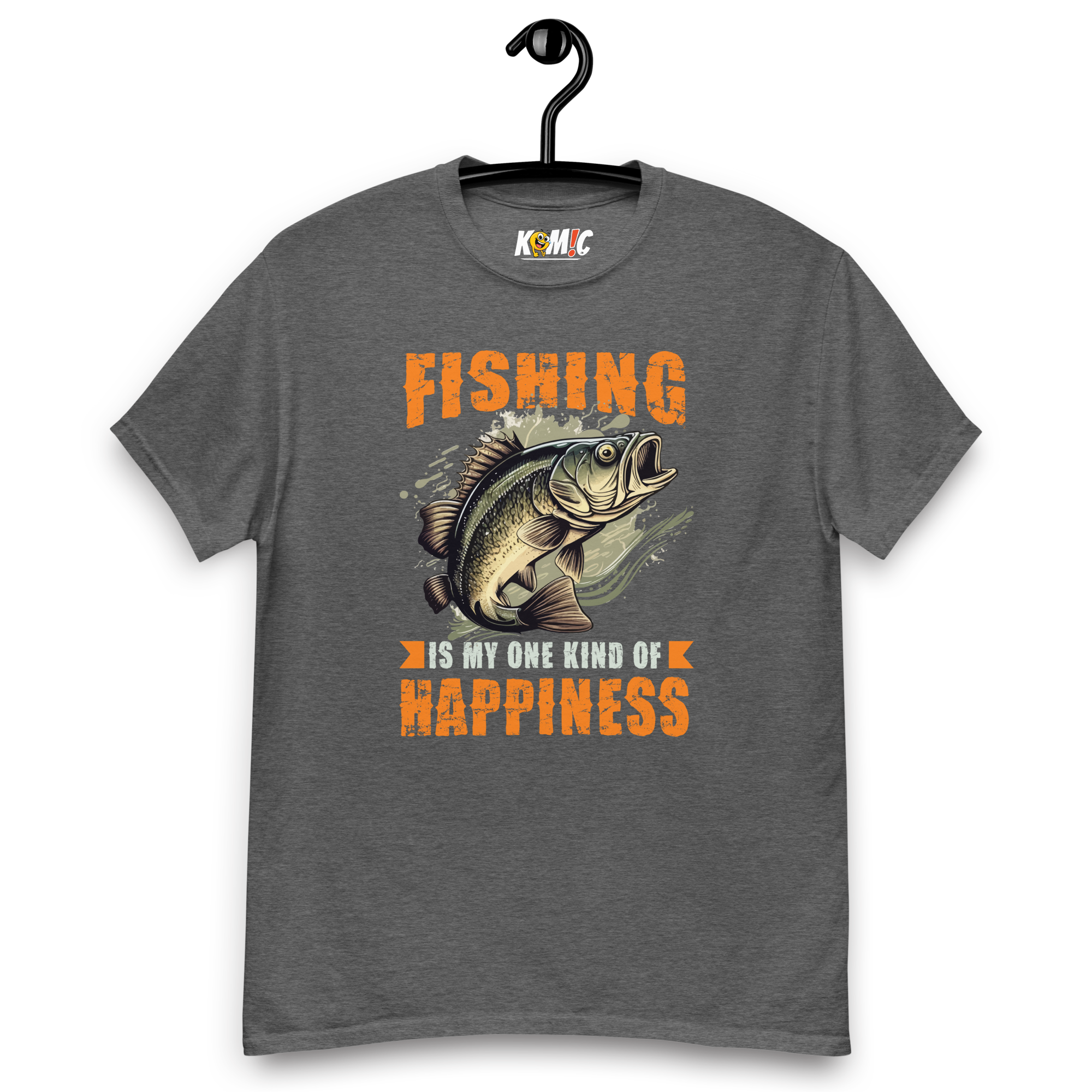 T-Shirt humoristique - Fishing is my one kind of happiness | Komic.ca