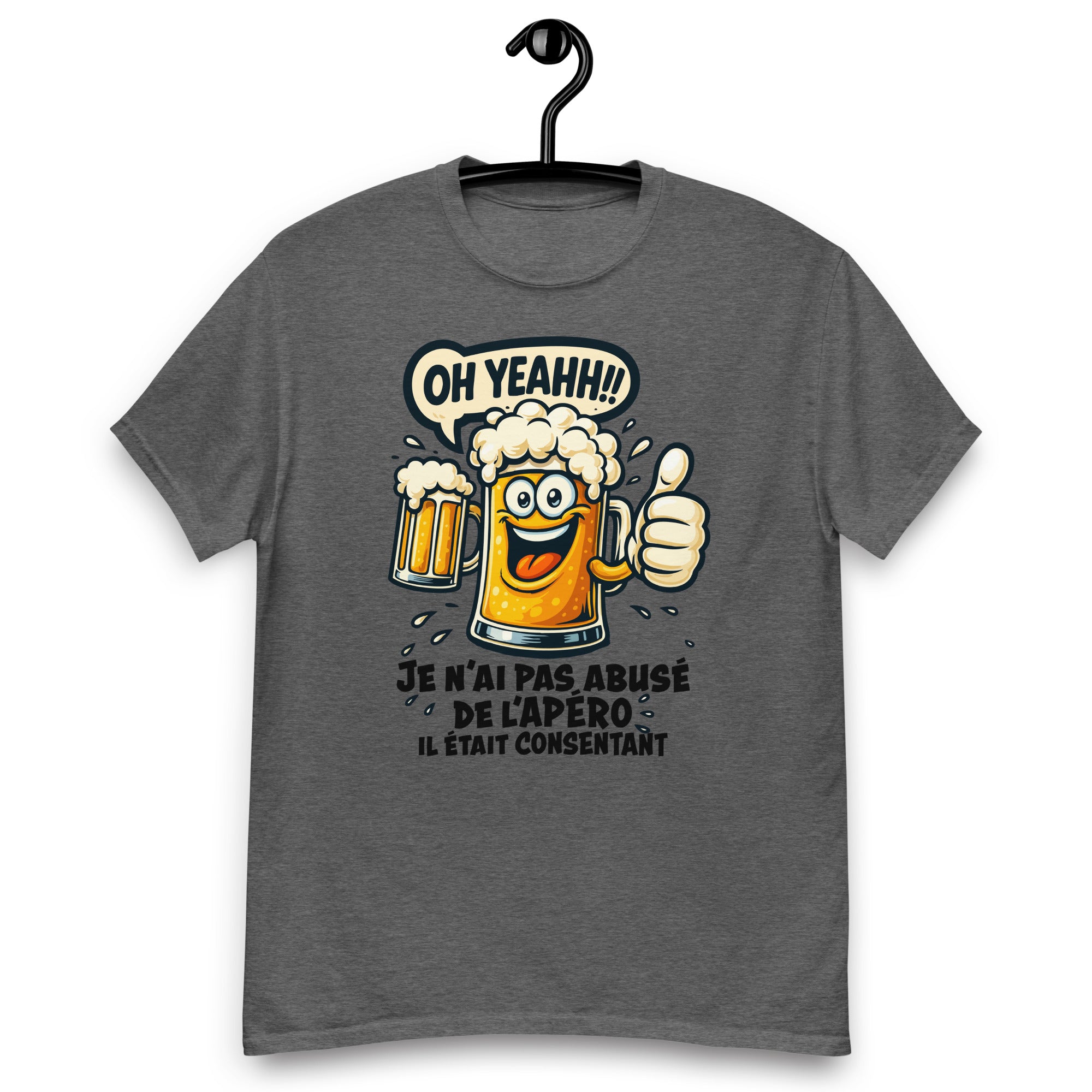T-Shirt humoristique - Je n'ai pas abusé de l'apéro, il était consentant | Komic.ca