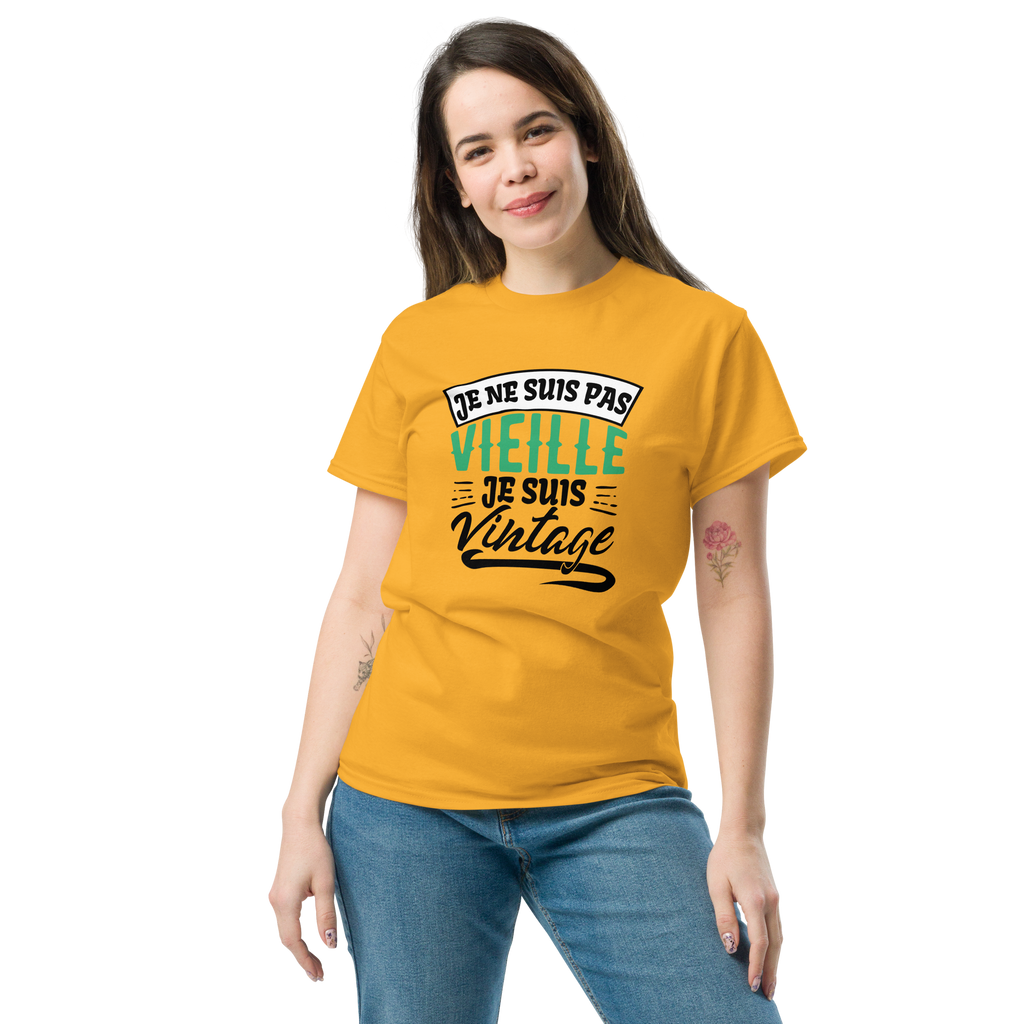 T-Shirt humoristique - Je ne suis pas vieille je suis vintage | Komic.ca