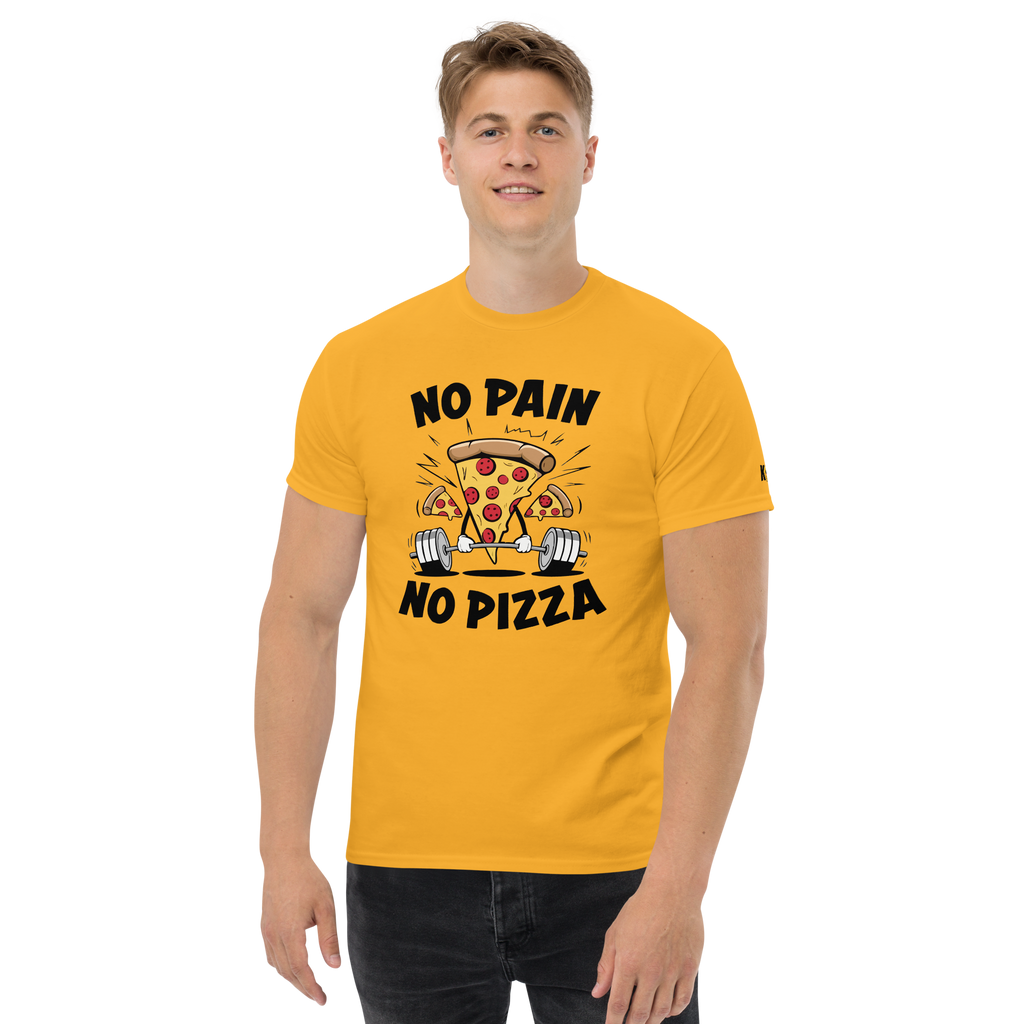 T-Shirt humoristique - No pain no pizza | Komic.ca