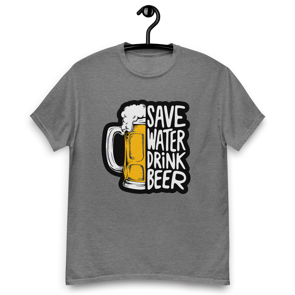 T-Shirt unisexe humoristique - Save water drink beer | Komic