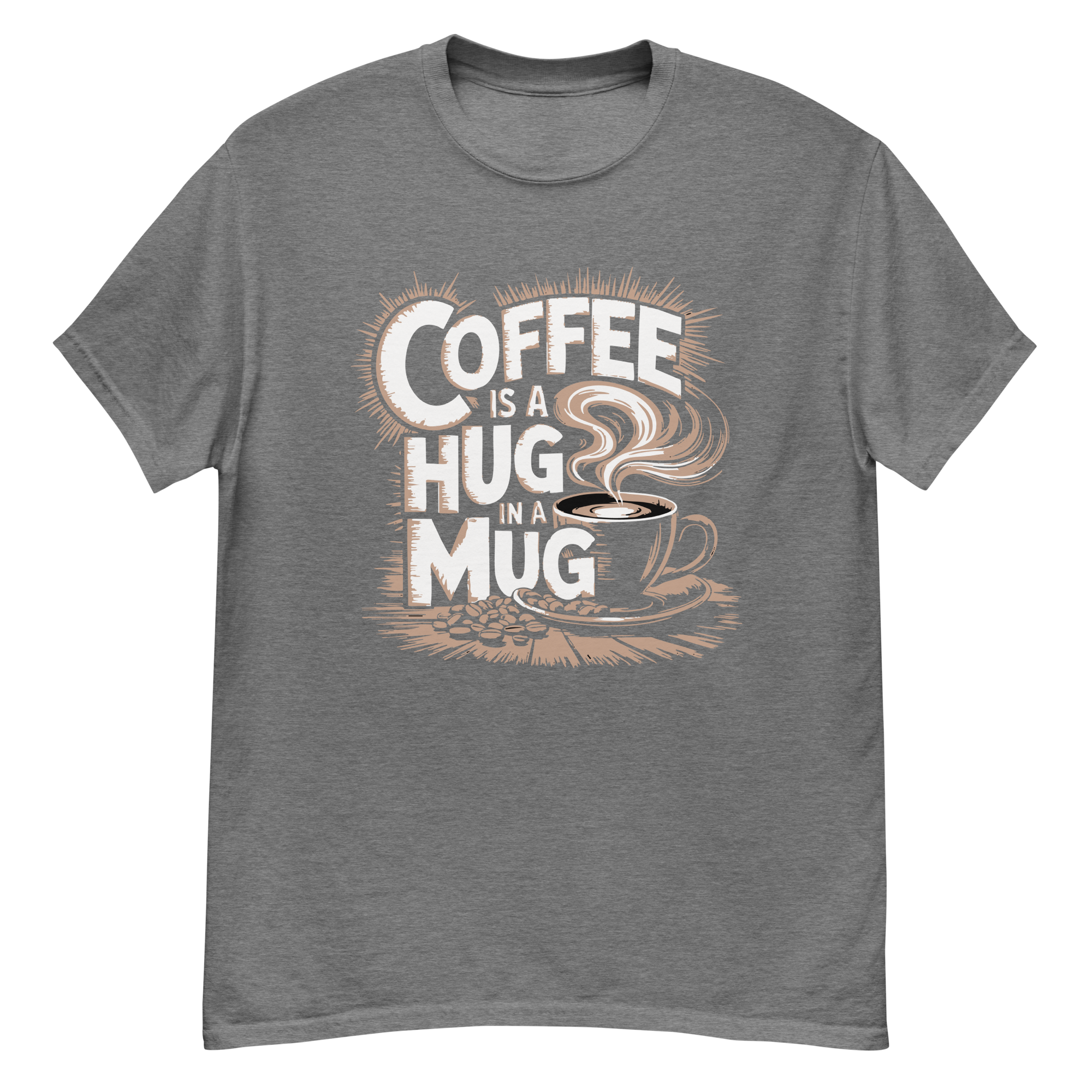 T-Shirt unisexe humoristique - Coffee is a hug in a mug | Komic