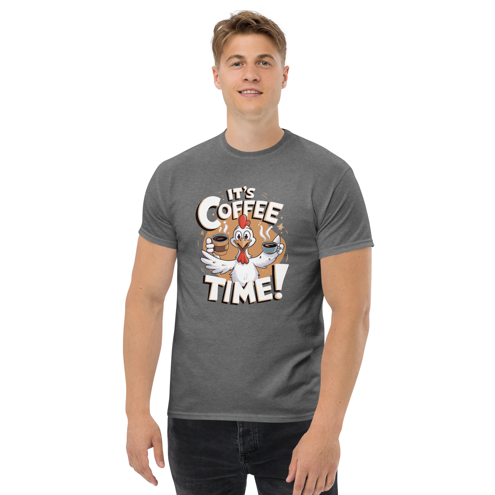 T-Shirt unisexe humoristique - It's coffee time | Komic