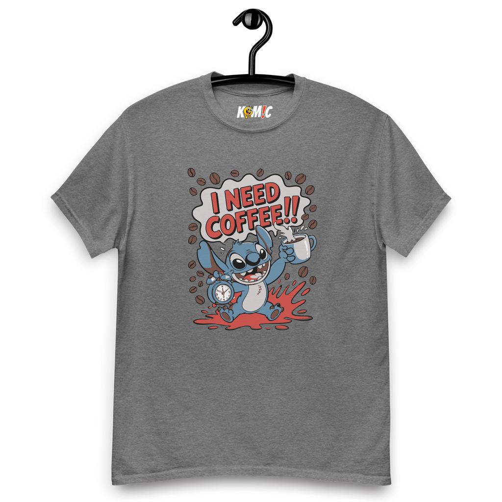 T-Shirt unisexe humoristique - I need coffee | Komic