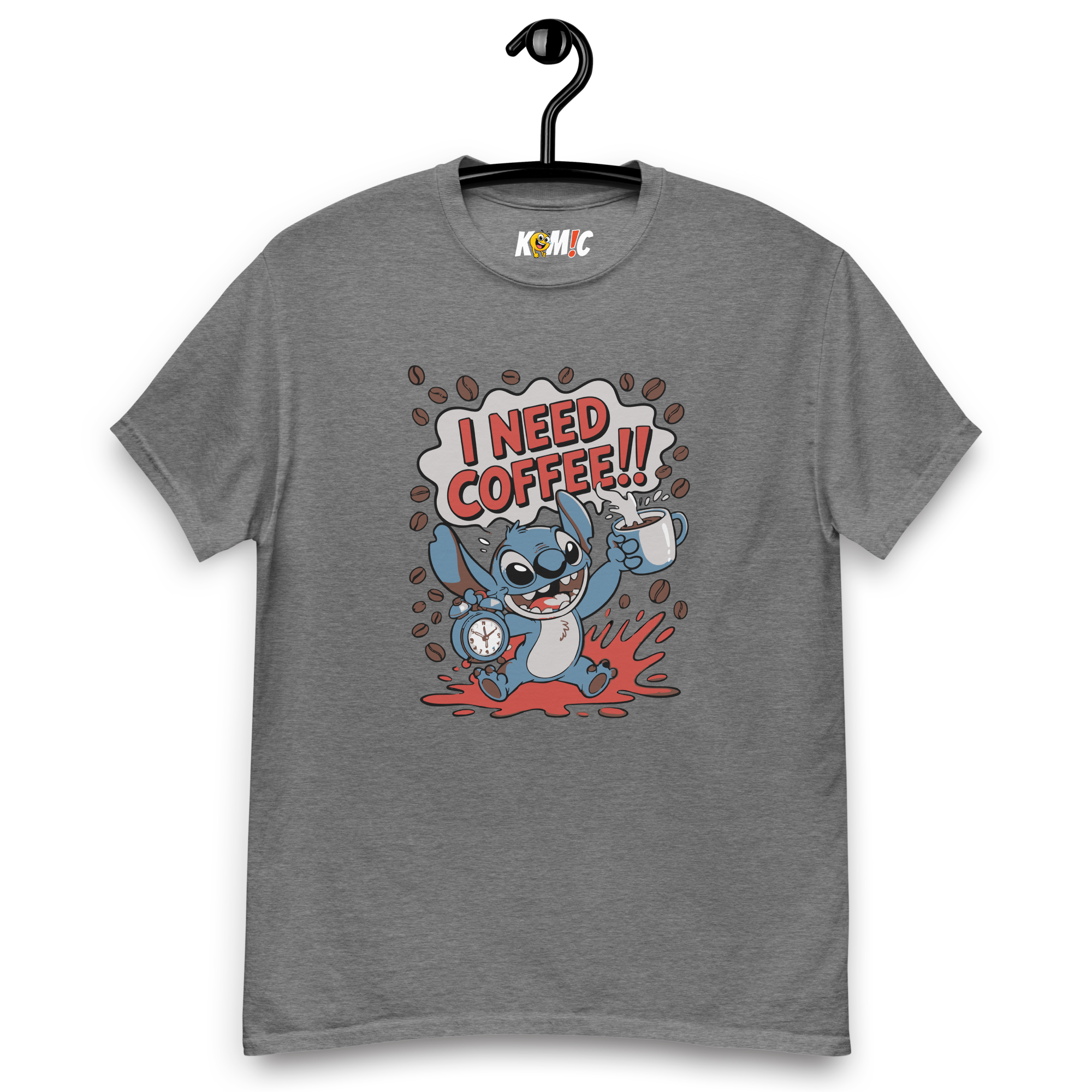 T-Shirt unisexe humoristique - I need coffee | Komic