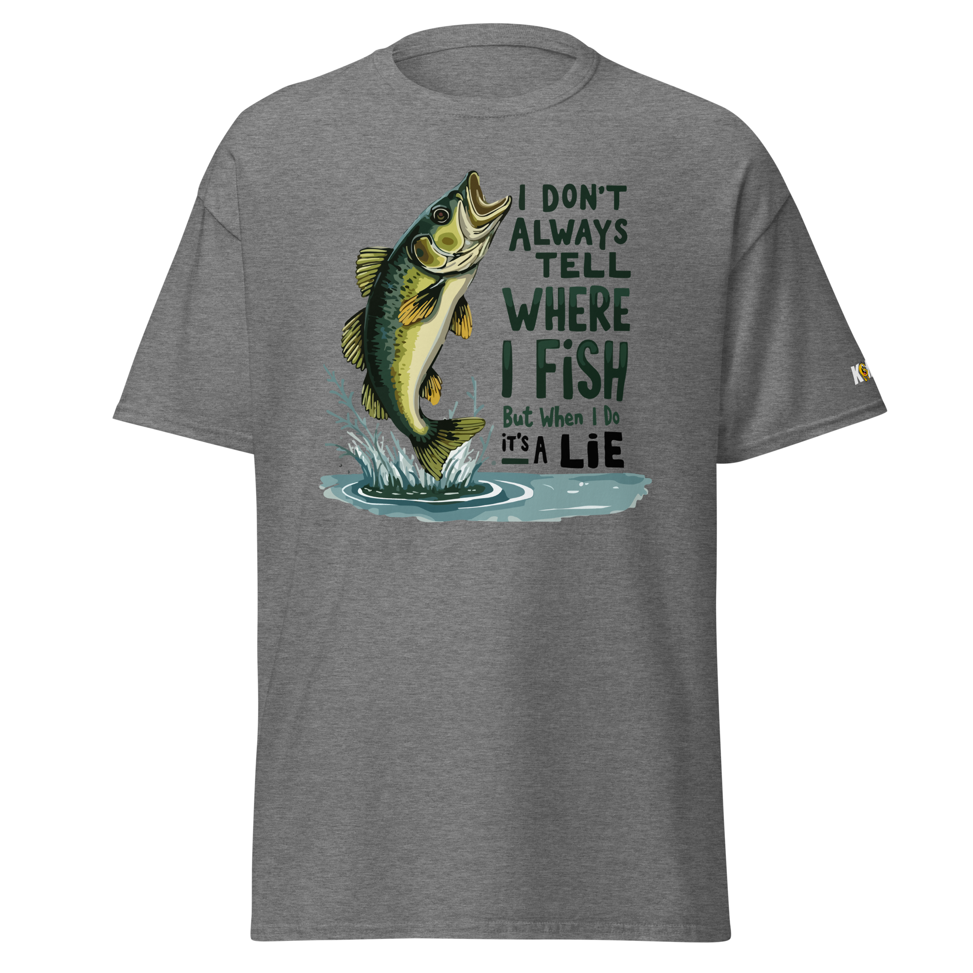 T-shirt humoristique - I don't always tell where i fish | Komic.ca
