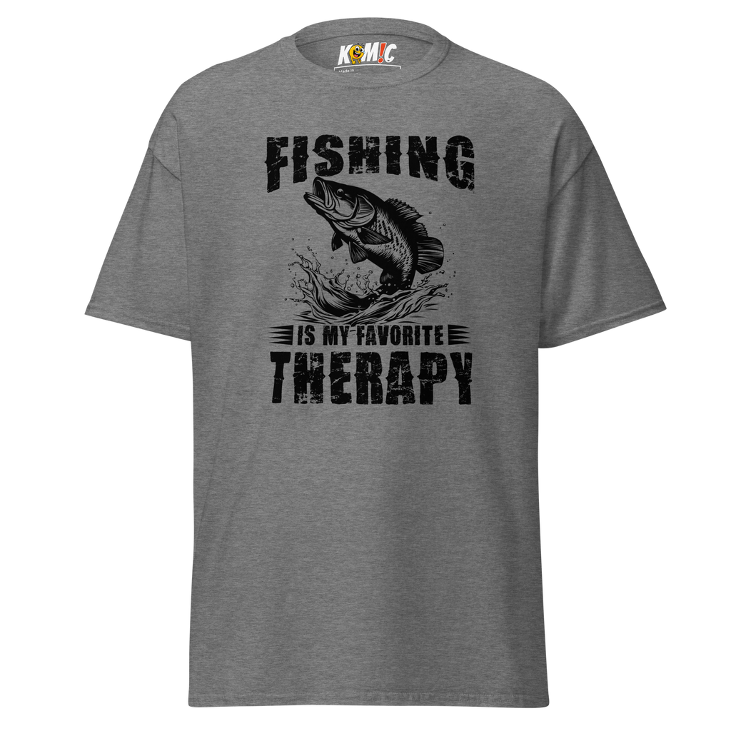T-Shirt humoristique - Fishing is my favorite therapy | Komic.ca
