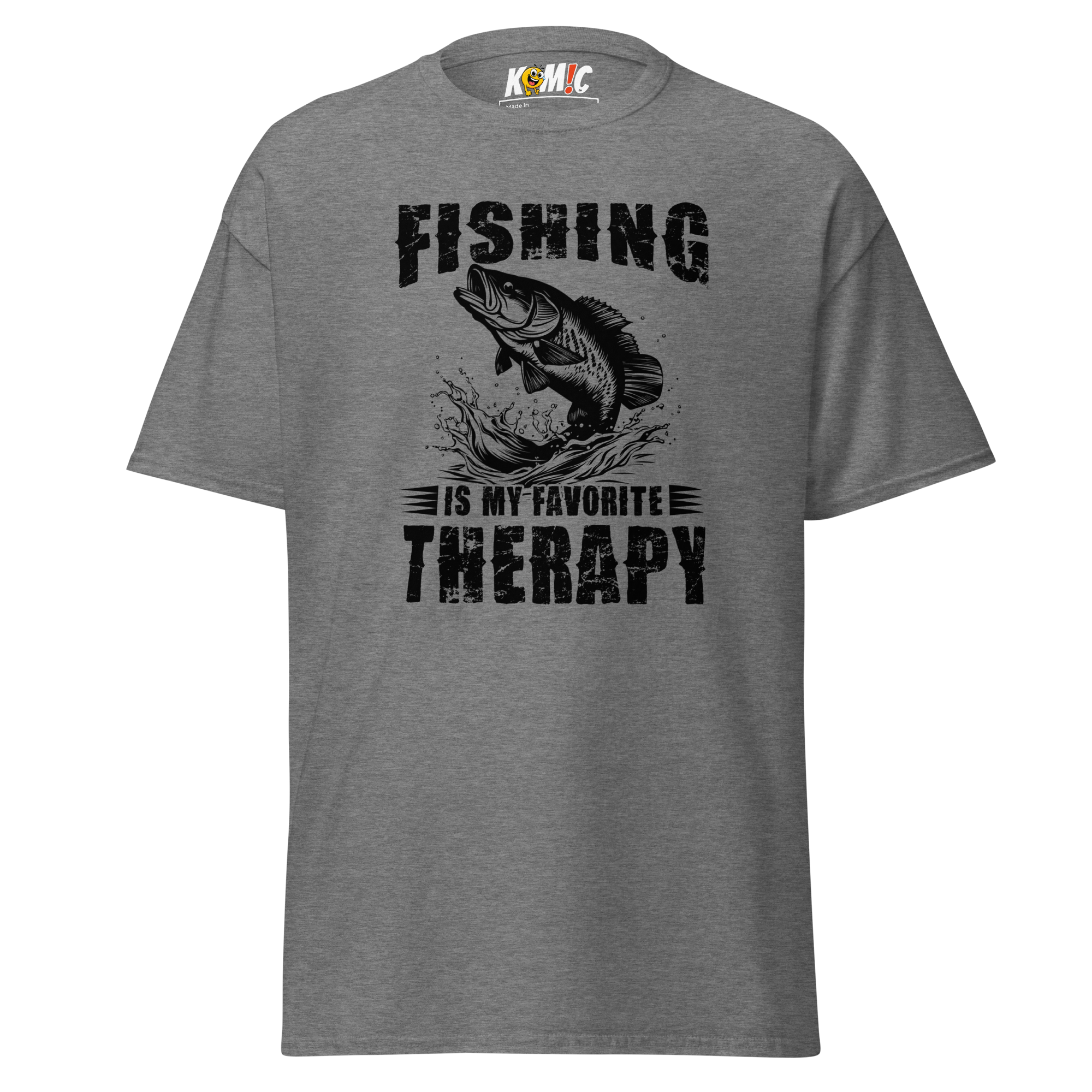 T-Shirt humoristique - Fishing is my favorite therapy | Komic.ca
