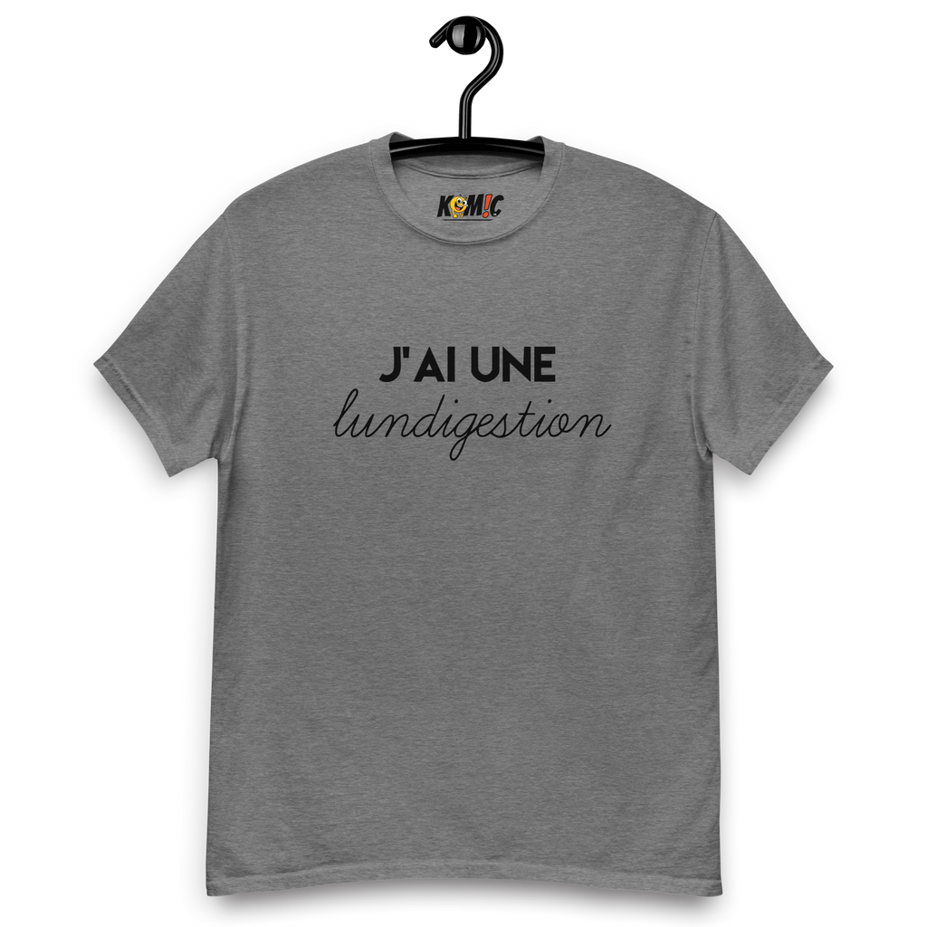 T-Shirt humoristique - J'ai une lundigestion | Komic.ca