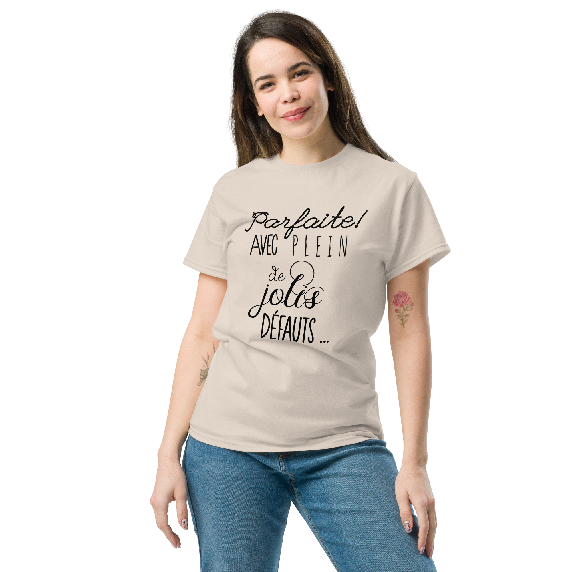 T-shirt unisexe humoristique - Parfaite avec pleins de jolis défauts | Komic