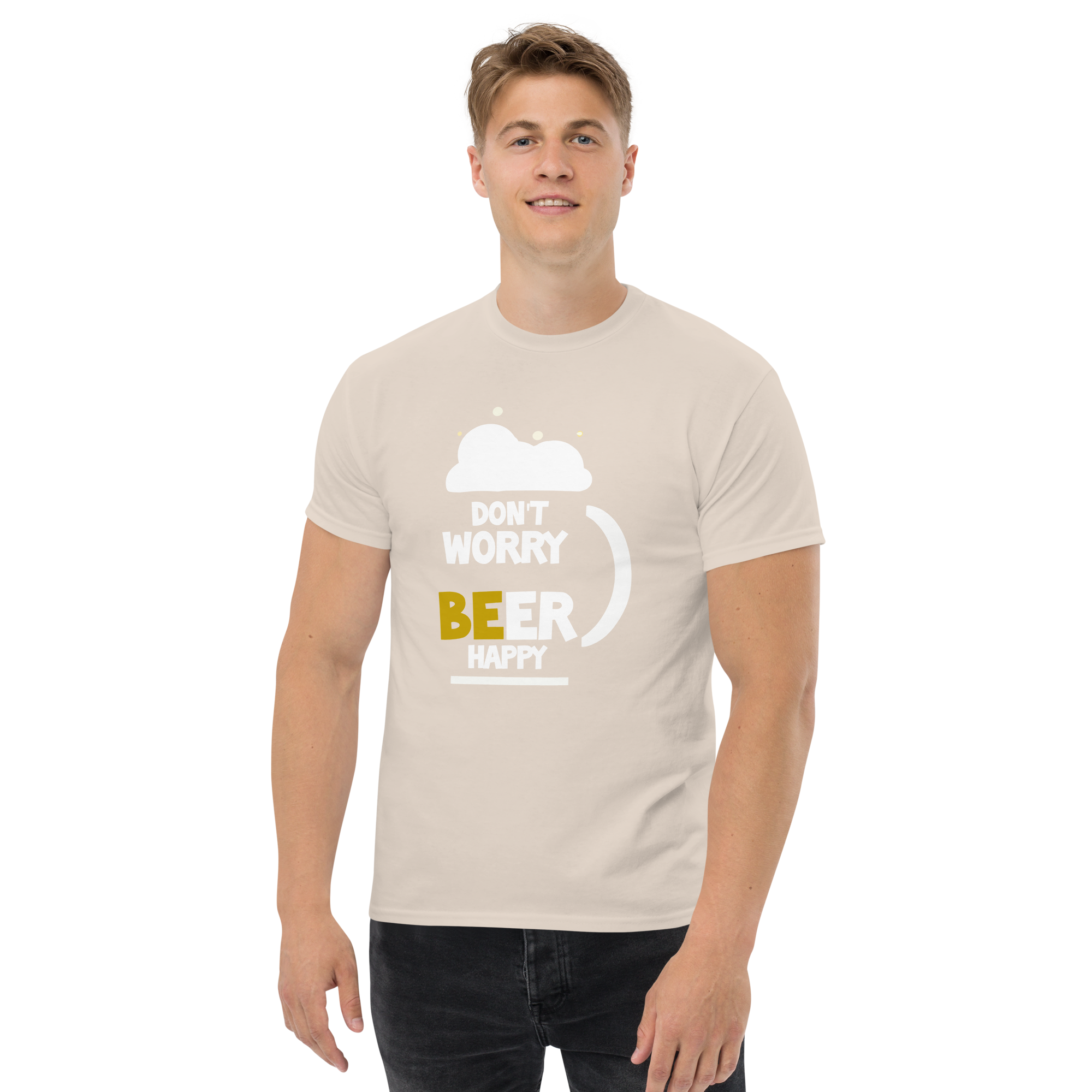 T-Shirt unisexe humoristique - Don't worry BEER happy | Komic