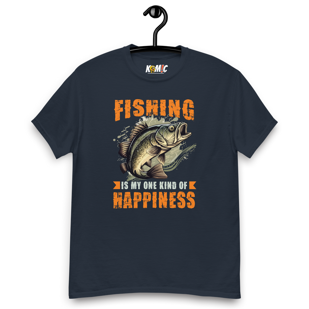 T-Shirt humoristique - Fishing is my one kind of happiness | Komic.ca