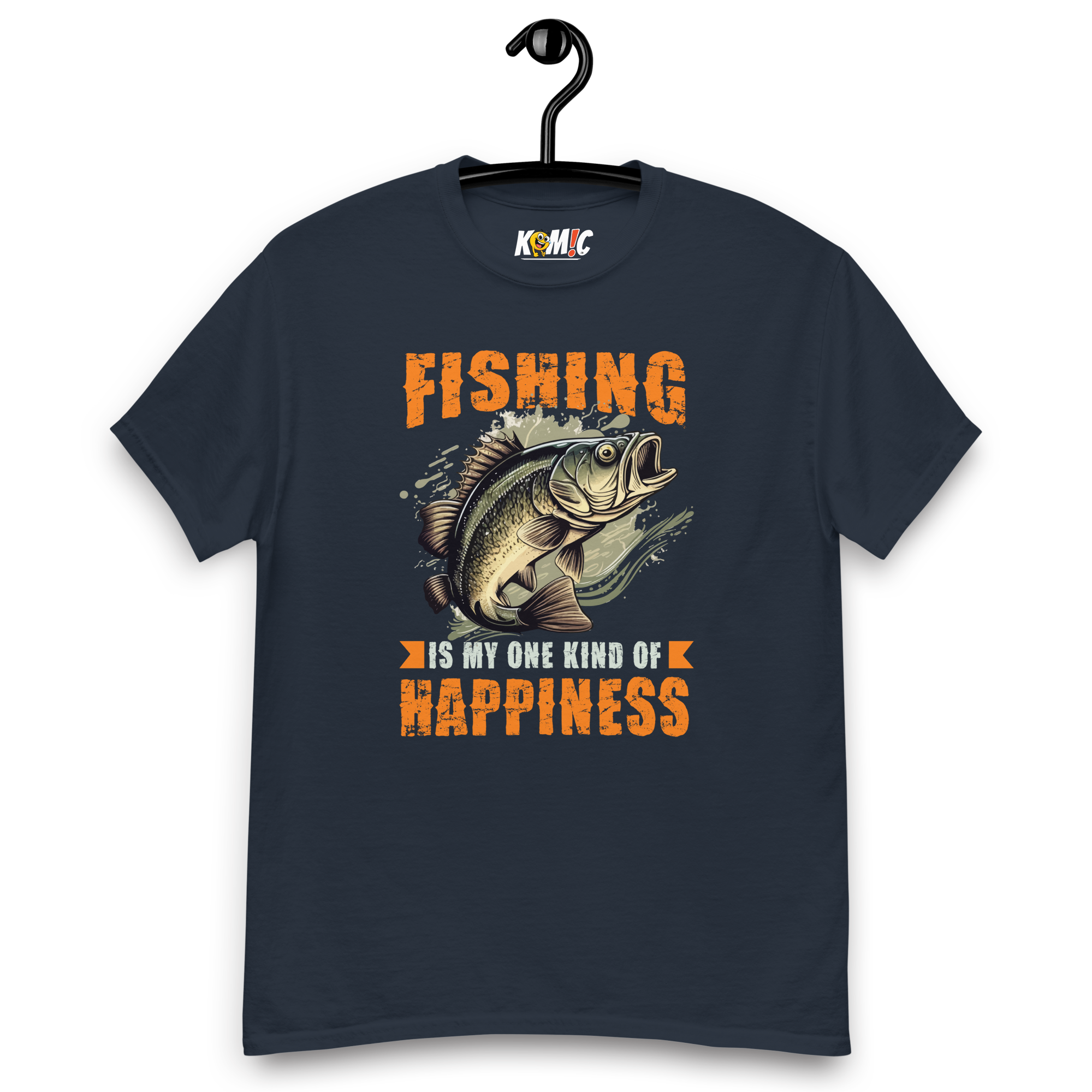 T-Shirt humoristique - Fishing is my one kind of happiness | Komic.ca