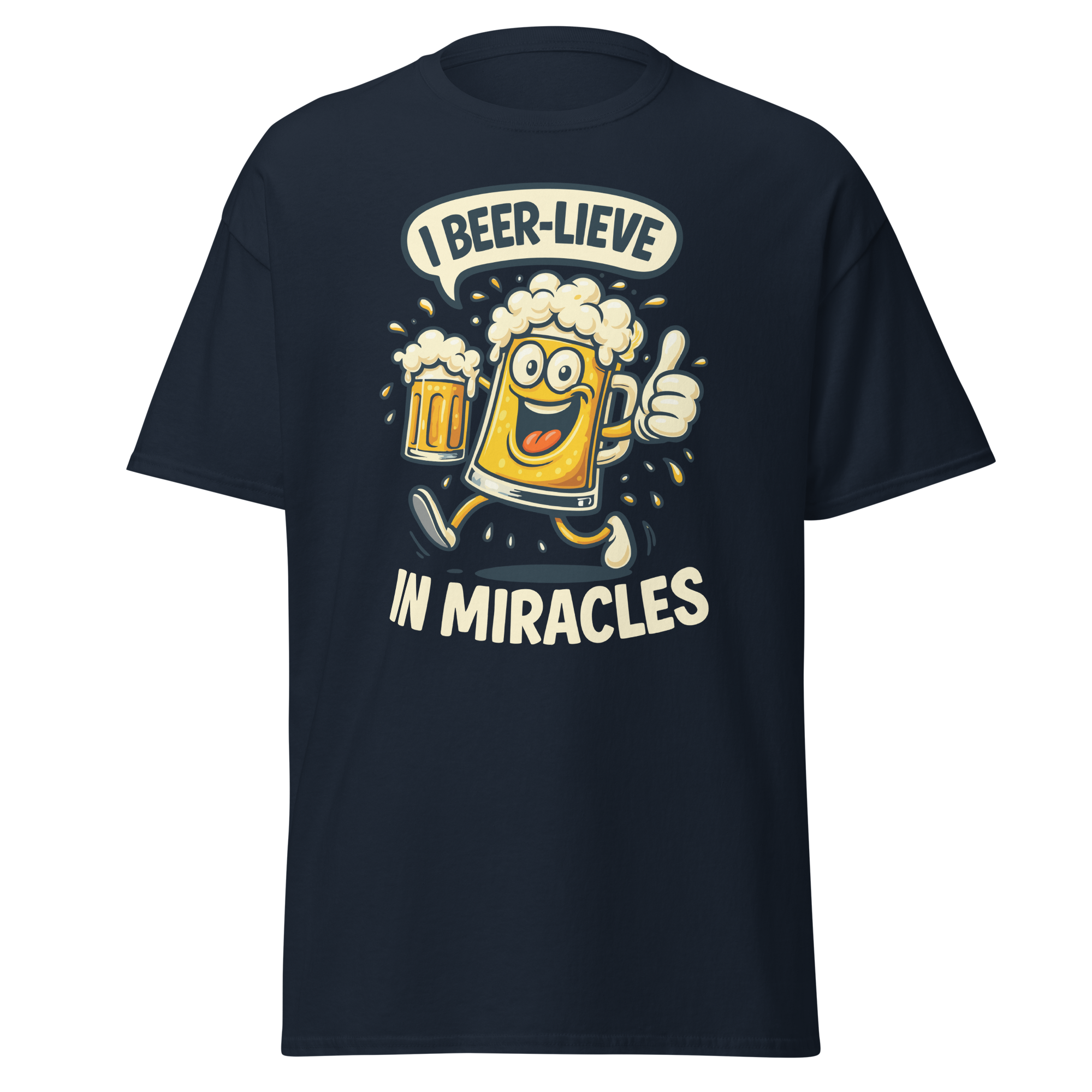 T-Shirt humour - I beer-lieve in miracles | Komic.ca