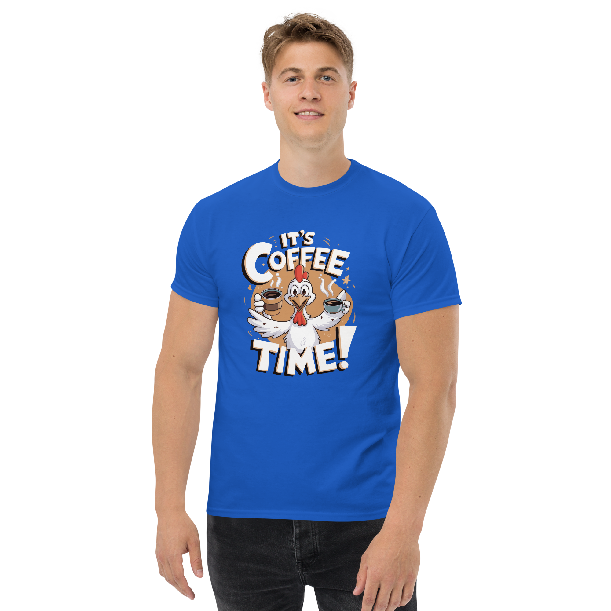 T-Shirt unisexe humoristique - It's coffee time | Komic