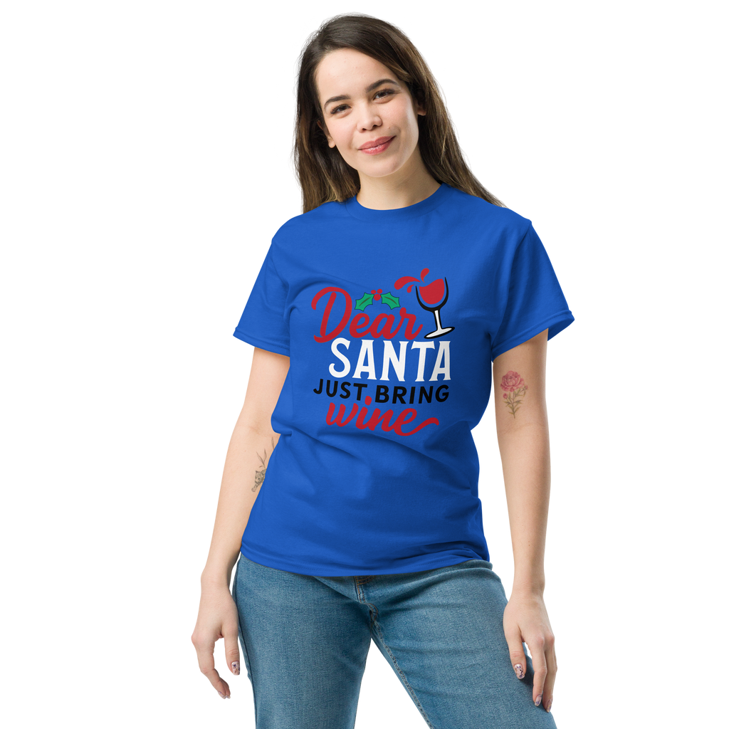 T-Shirt humoristique - Dear Santa, just bring wine | Komic