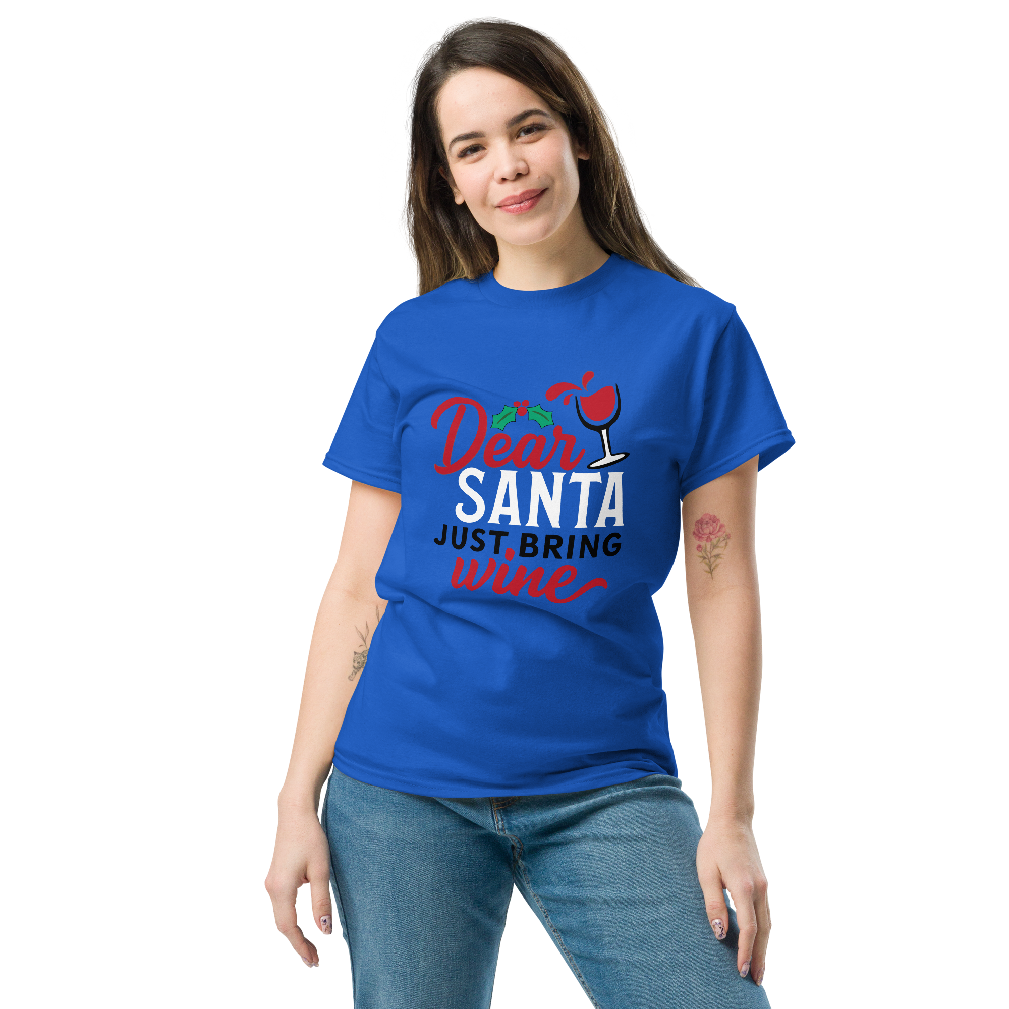 T-Shirt humoristique - Dear Santa, just bring wine | Komic