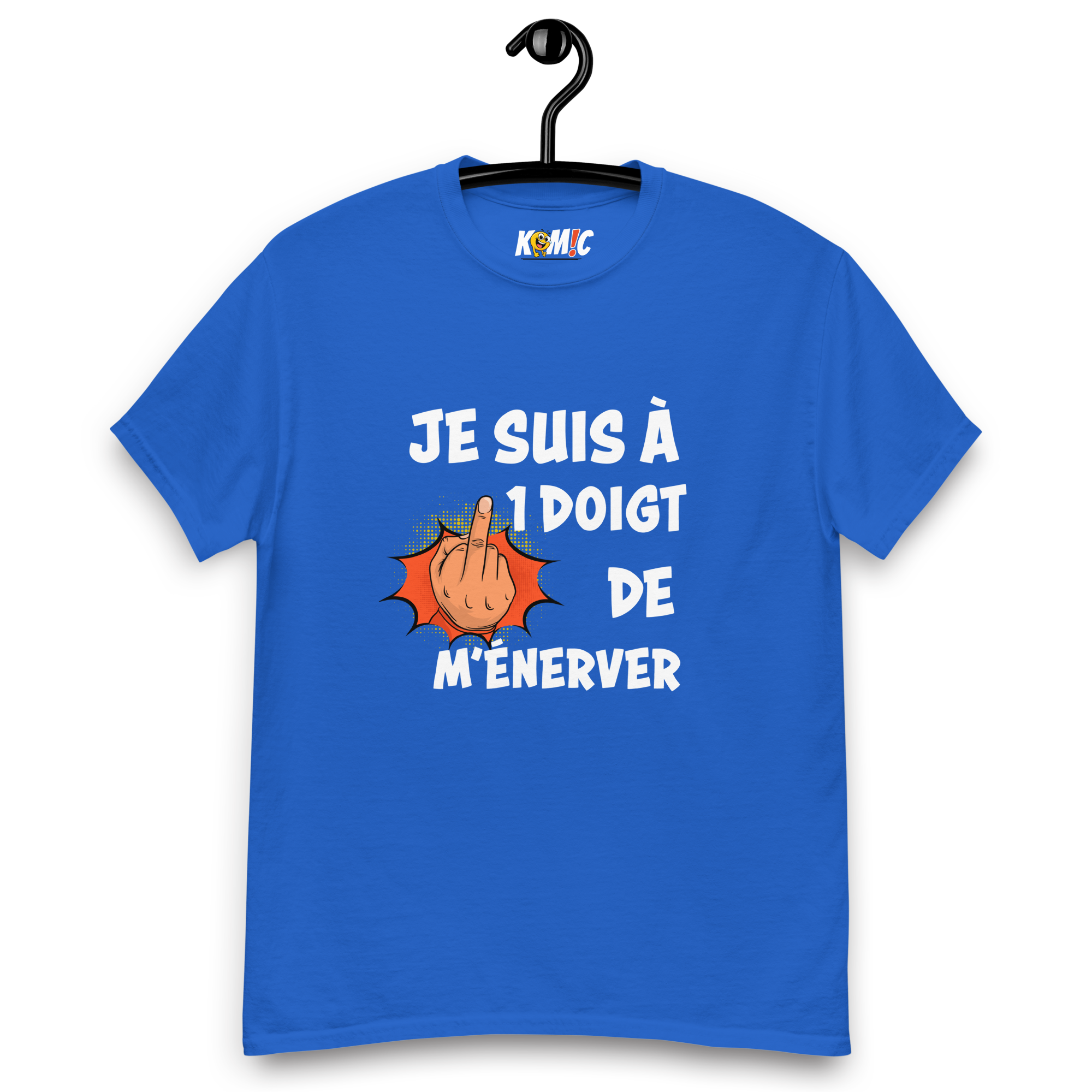 T-Shirt humoristique - Je suis à 1 doigt de ménerver | Komic.ca