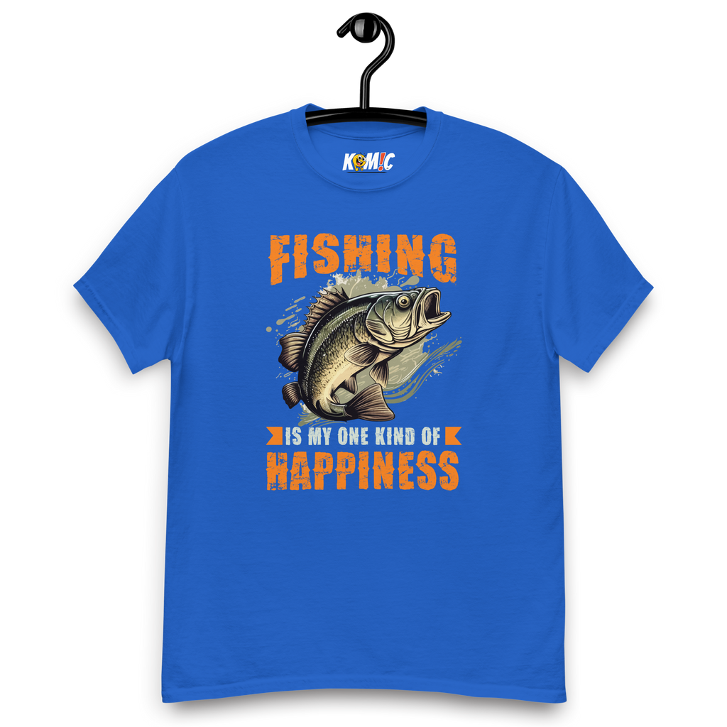 T-Shirt humoristique - Fishing is my one kind of happiness | Komic.ca