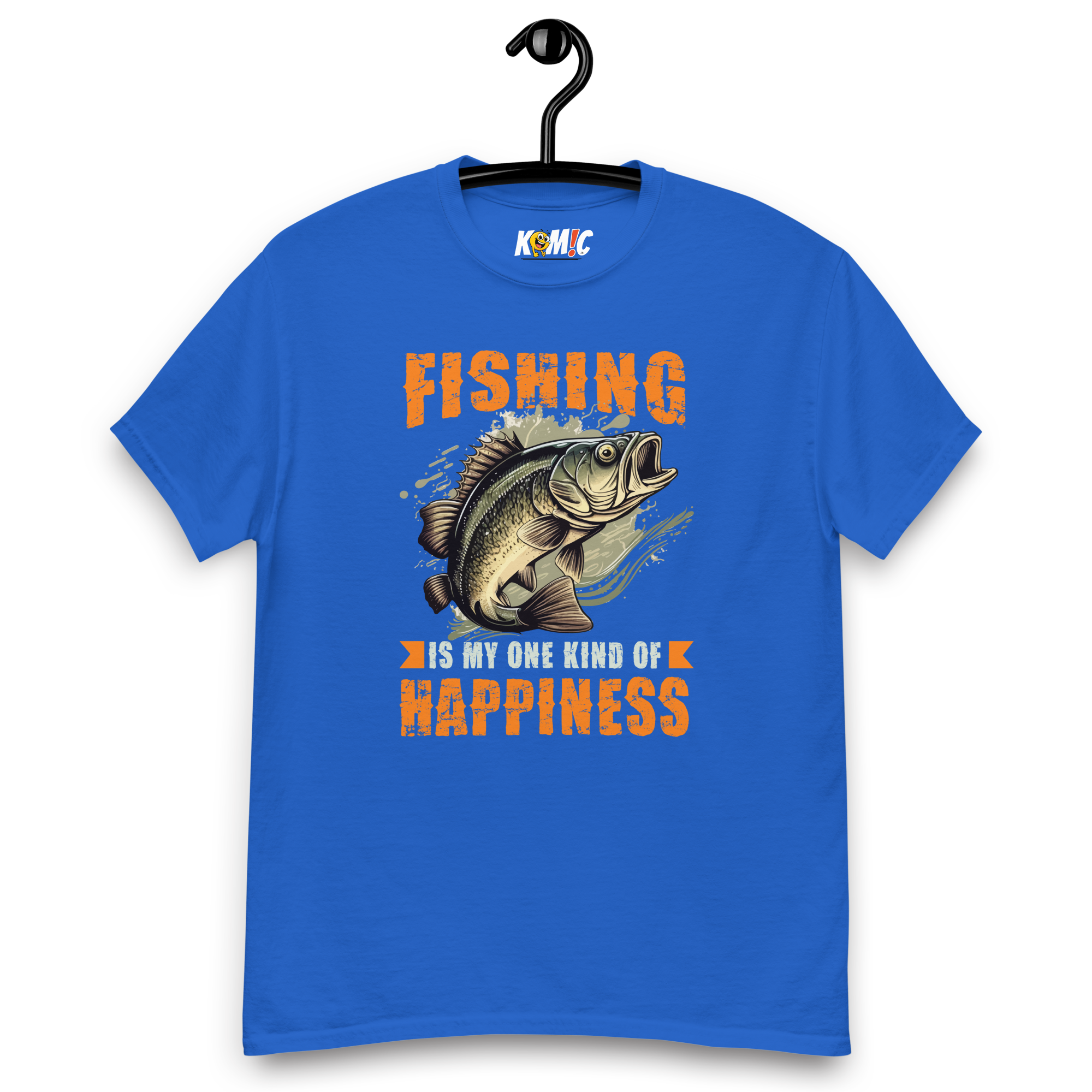 T-Shirt humoristique - Fishing is my one kind of happiness | Komic.ca
