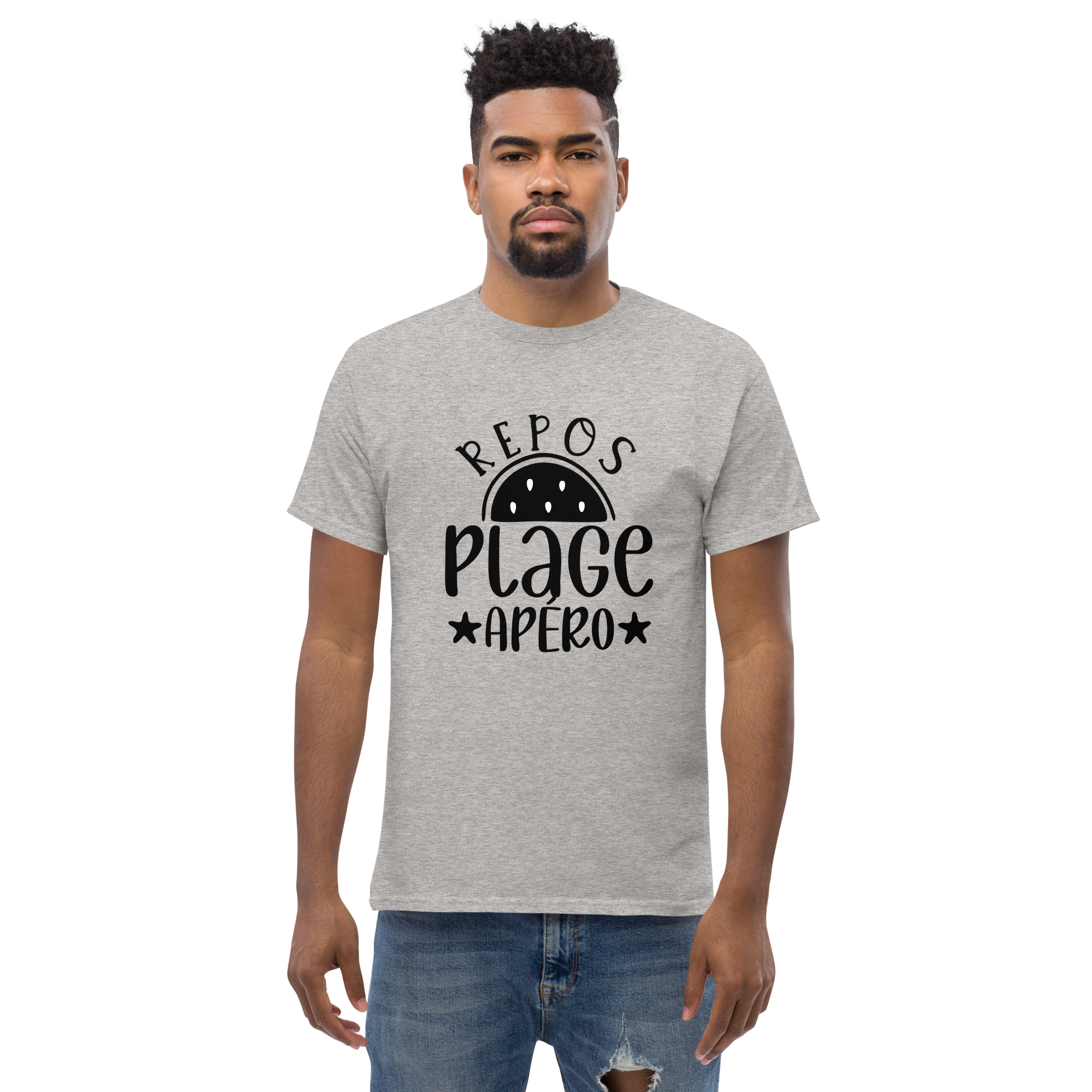 T-Shirt unisexe humoristique - Repos, plage, apéro | Komic