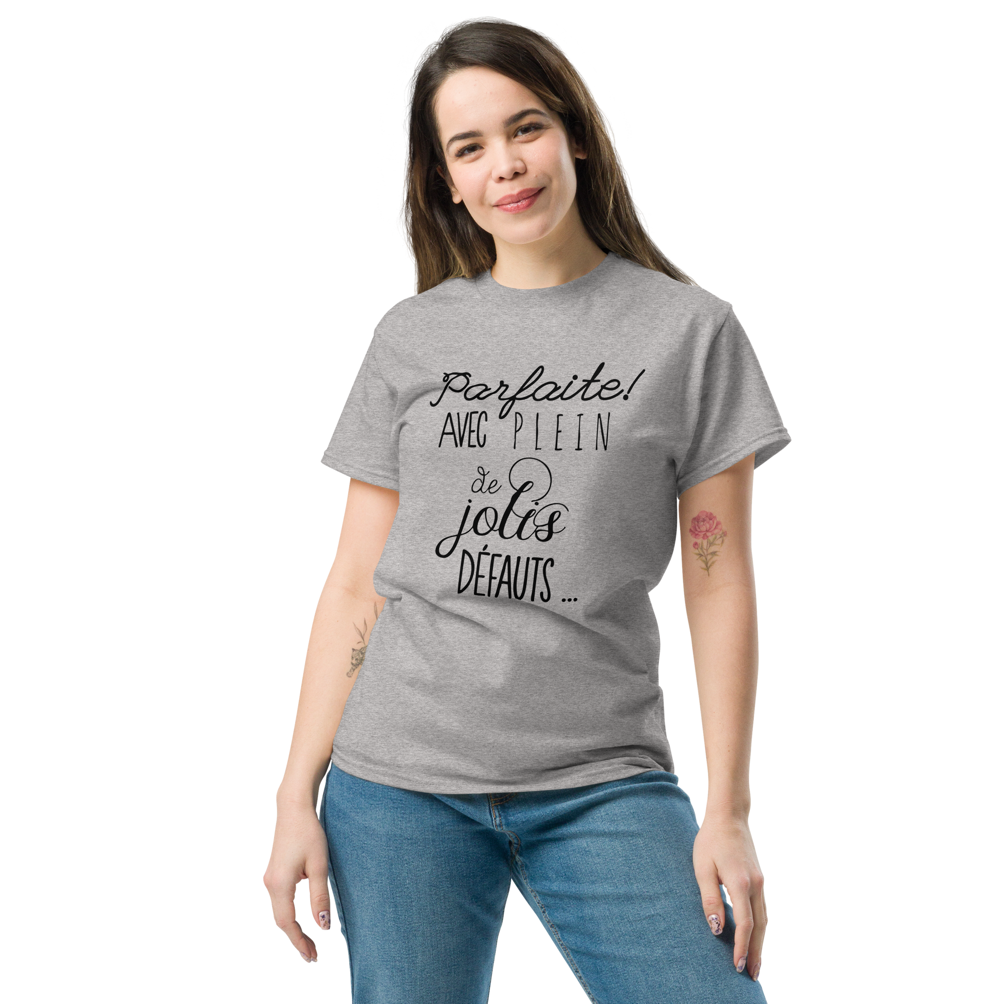 T-shirt unisexe humoristique - Parfaite avec pleins de jolis défauts | Komic
