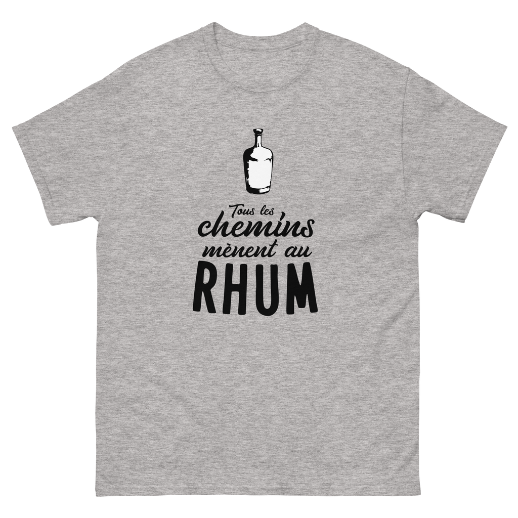 T-Shirt unisexe humoristique - Tous les chemins mènent au RHUM | Komic