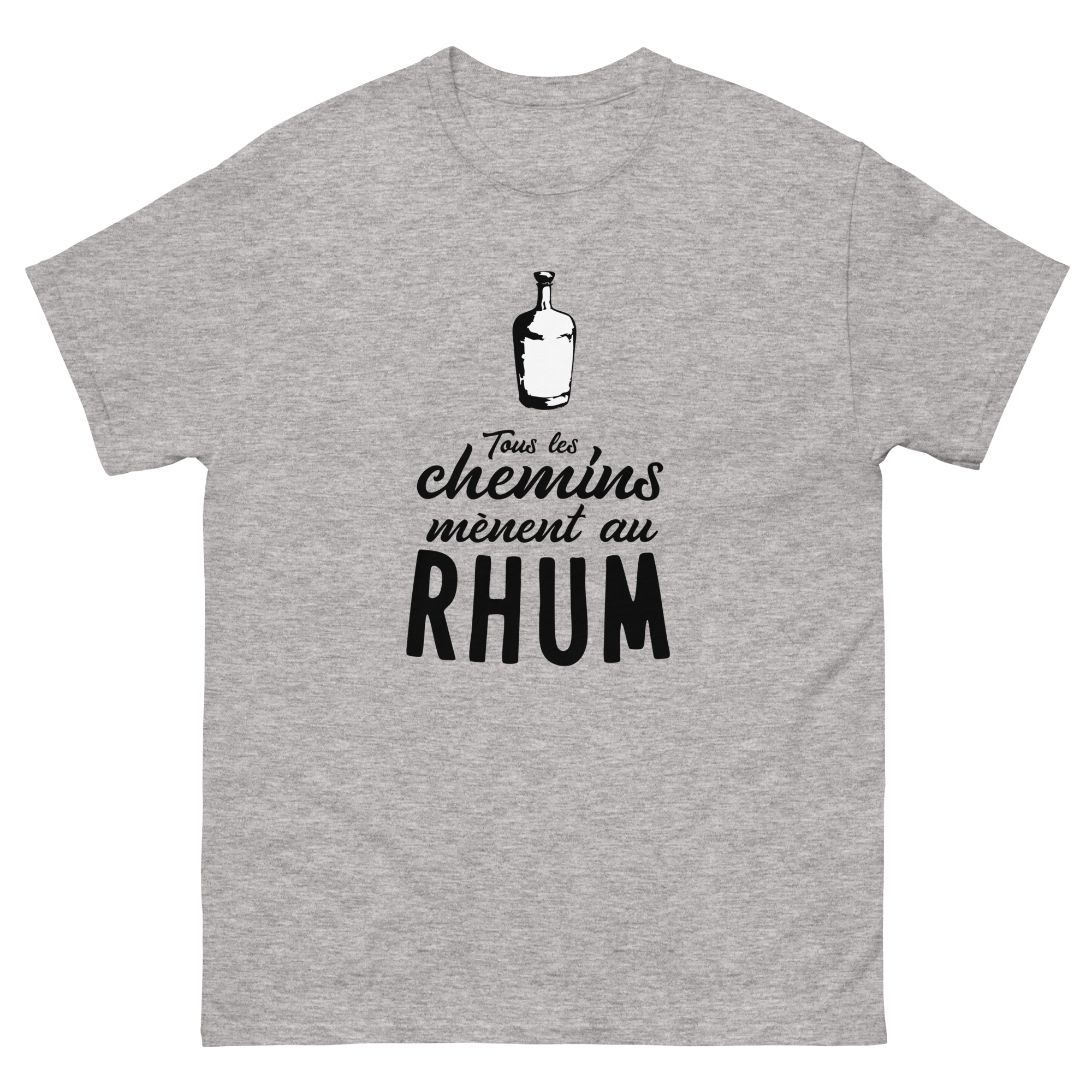 T-Shirt unisexe humoristique - Tous les chemins mènent au RHUM | Komic