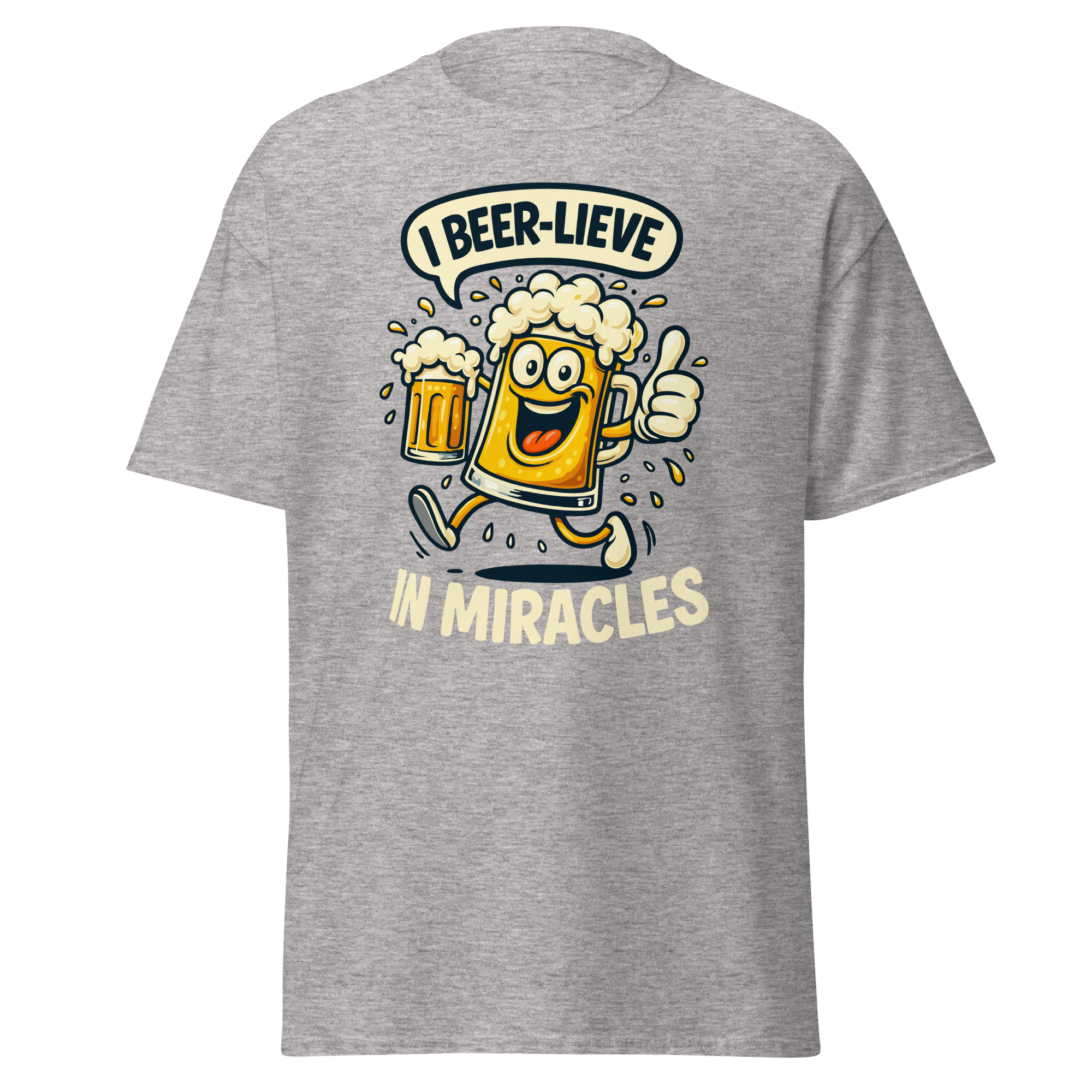 T-Shirt humour - I beer-lieve in miracles | Komic.ca