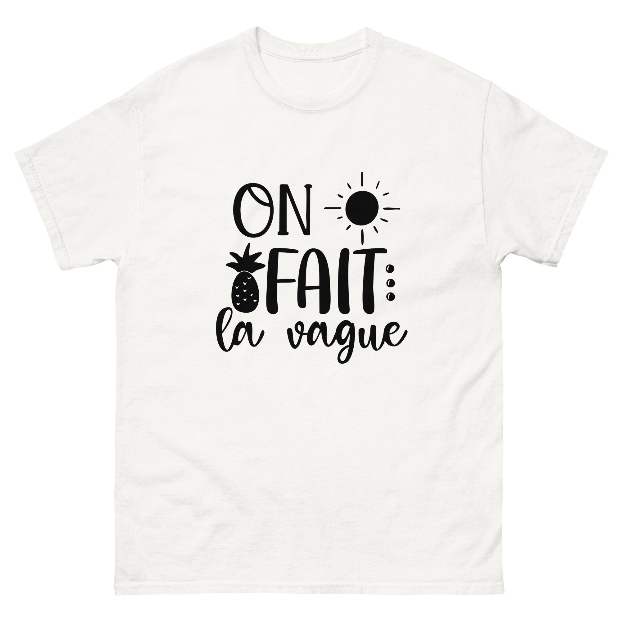 T-Shirt unisexe humoristique - On fait la vague | Komic