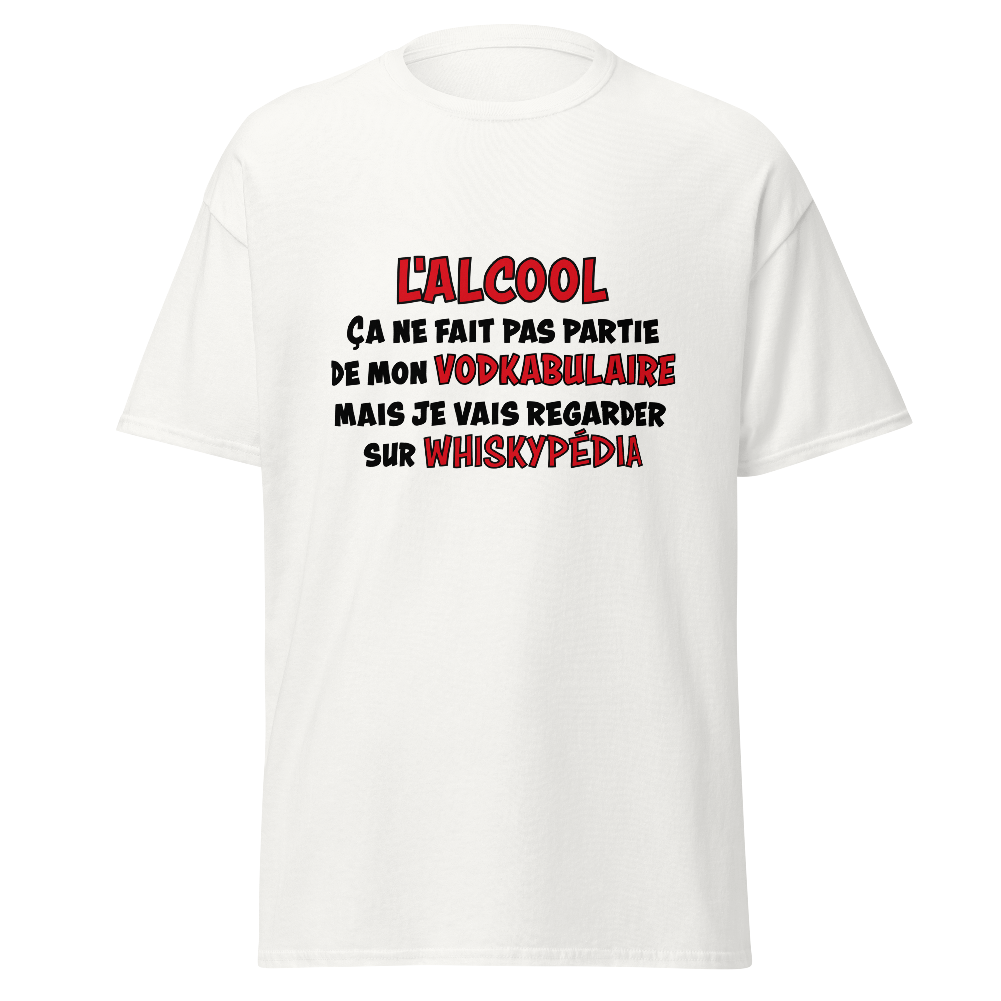 T-Shirt unisexe humoristique - L'alcool ne fait pas partie de mon vodkabulaire | Komic