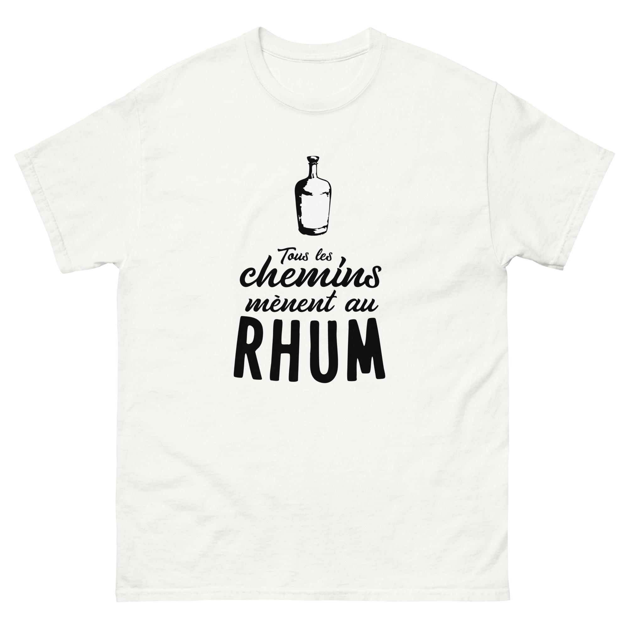 T-Shirt unisexe humoristique - Tous les chemins mènent au RHUM | Komic