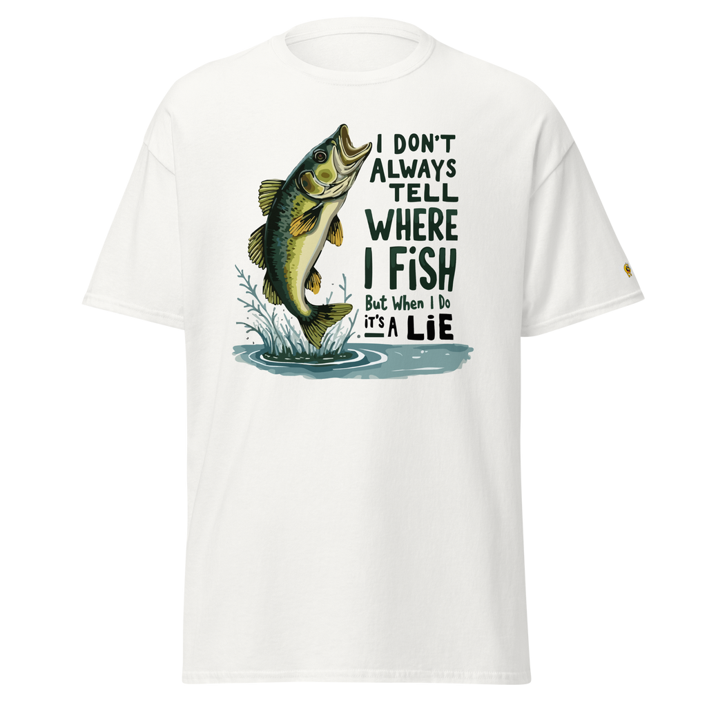 T-shirt humoristique - I don't always tell where i fish | Komic.ca