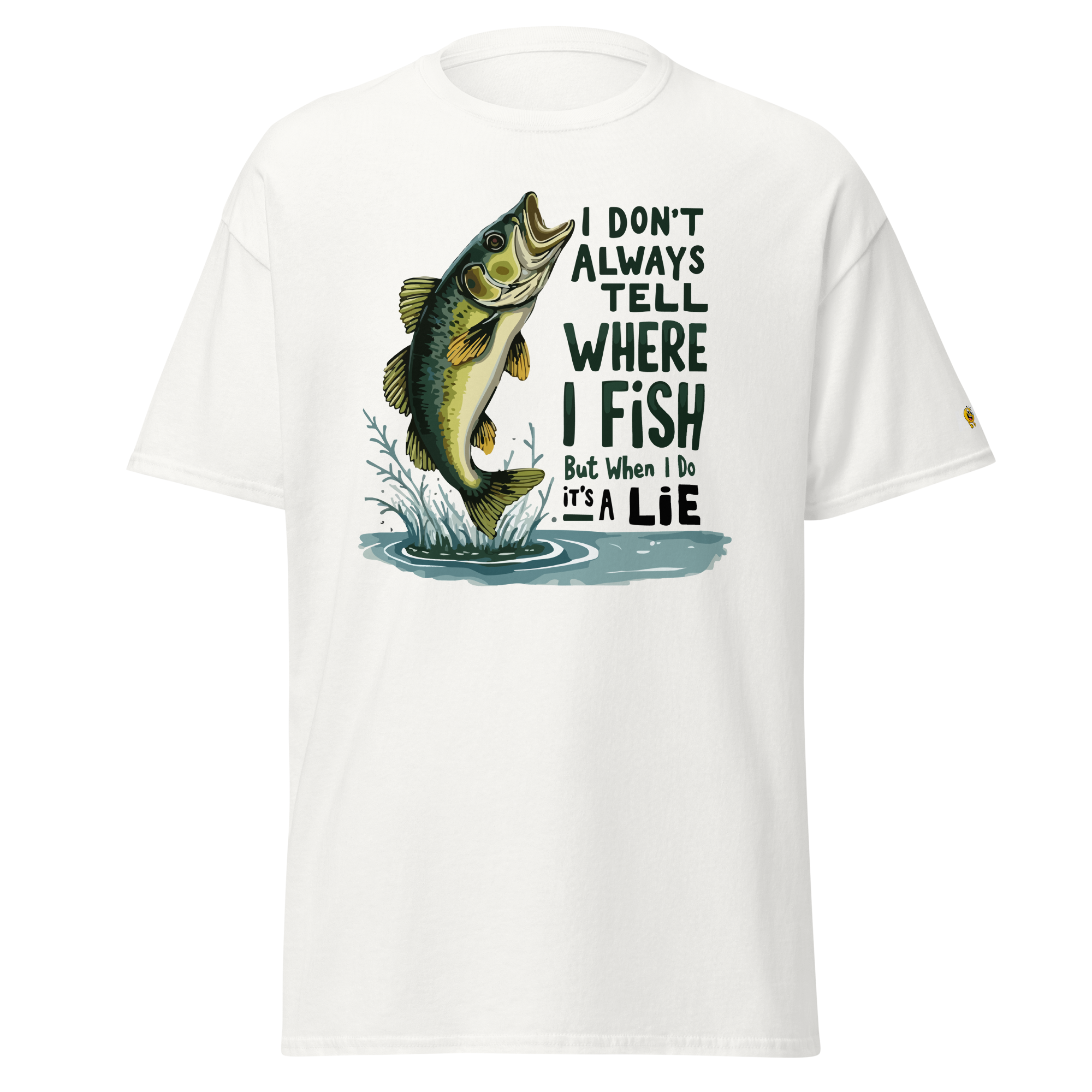 T-shirt humoristique - I don't always tell where i fish | Komic.ca