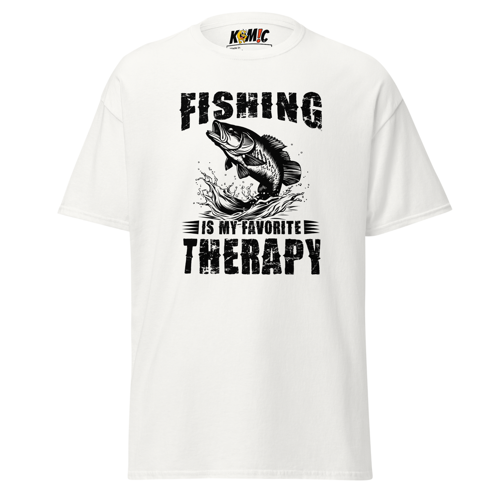 T-Shirt humoristique - Fishing is my favorite therapy | Komic.ca