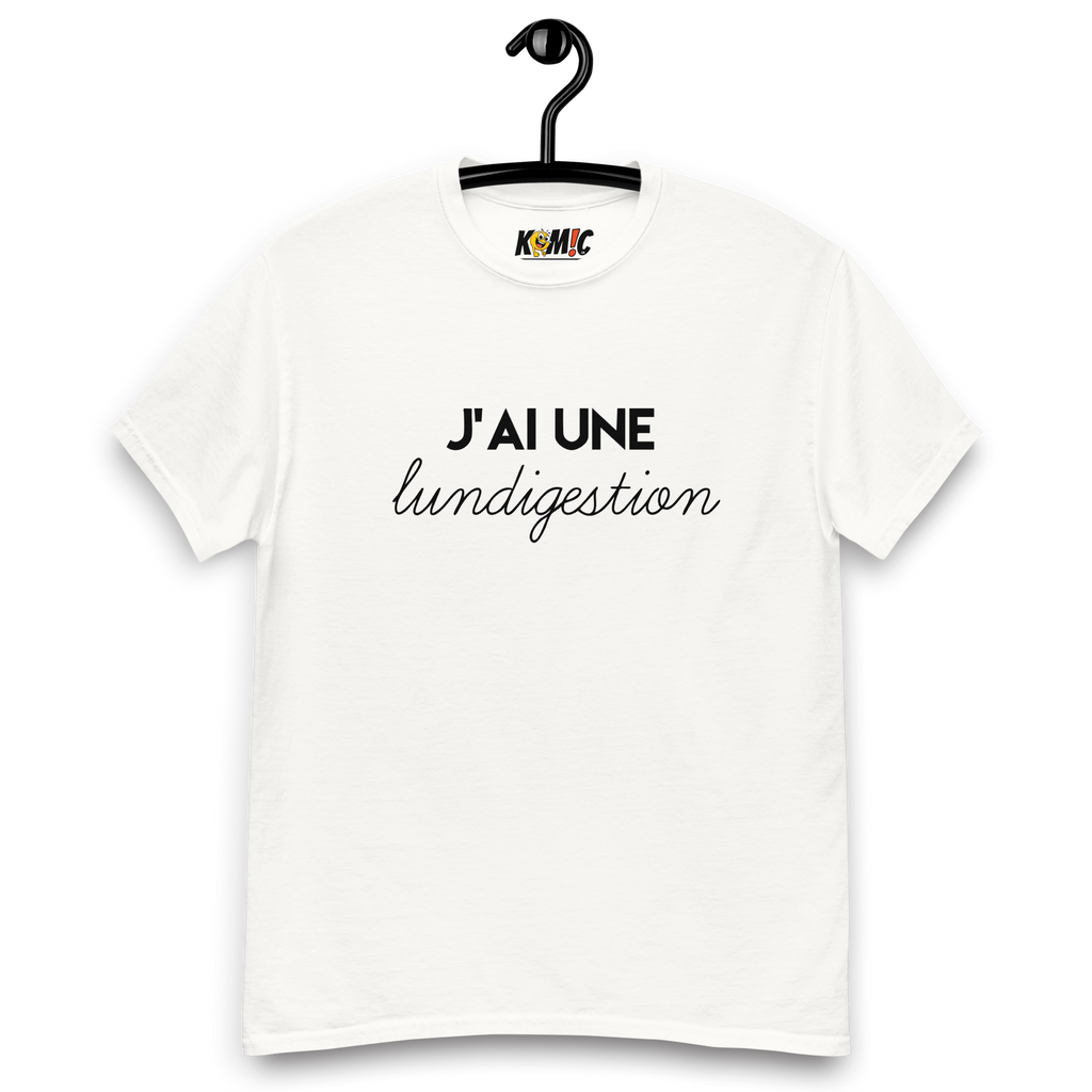 T-Shirt humoristique - J'ai une lundigestion | Komic.ca