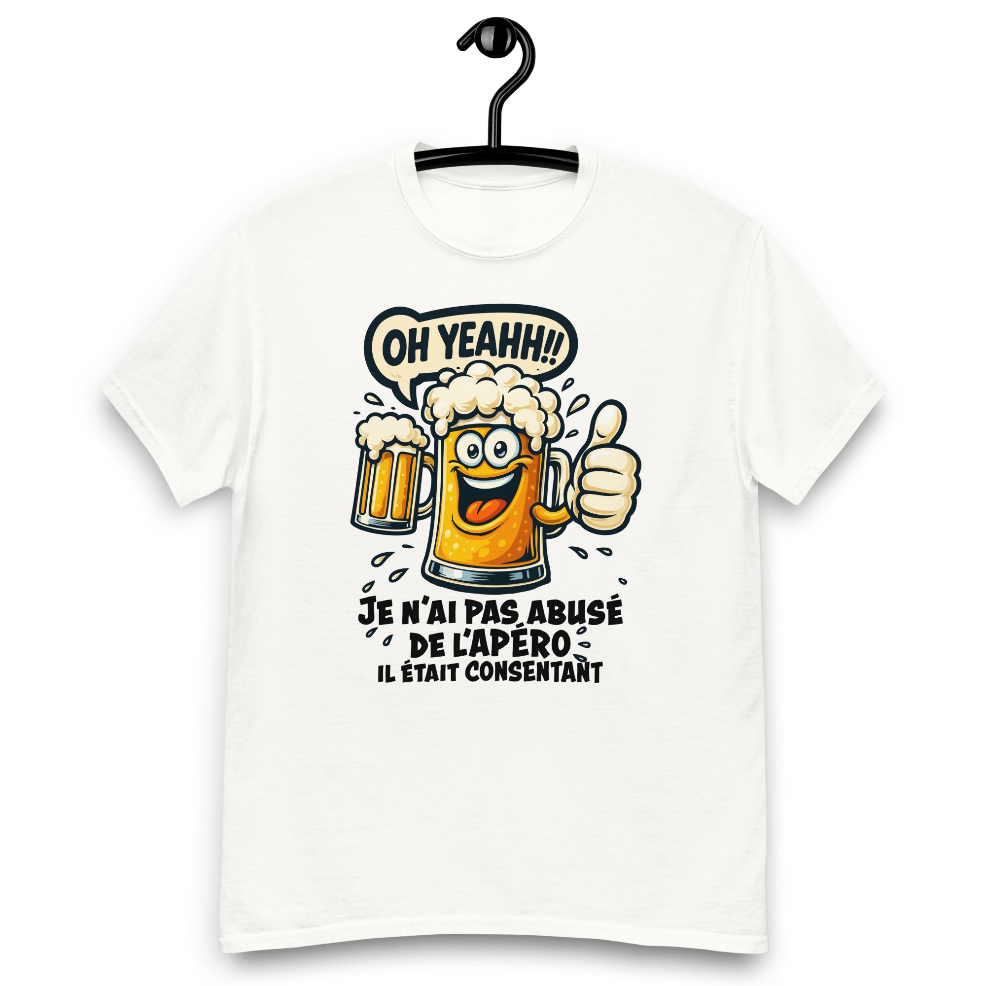 T-Shirt humoristique - Je n'ai pas abusé de l'apéro, il était consentant | Komic.ca