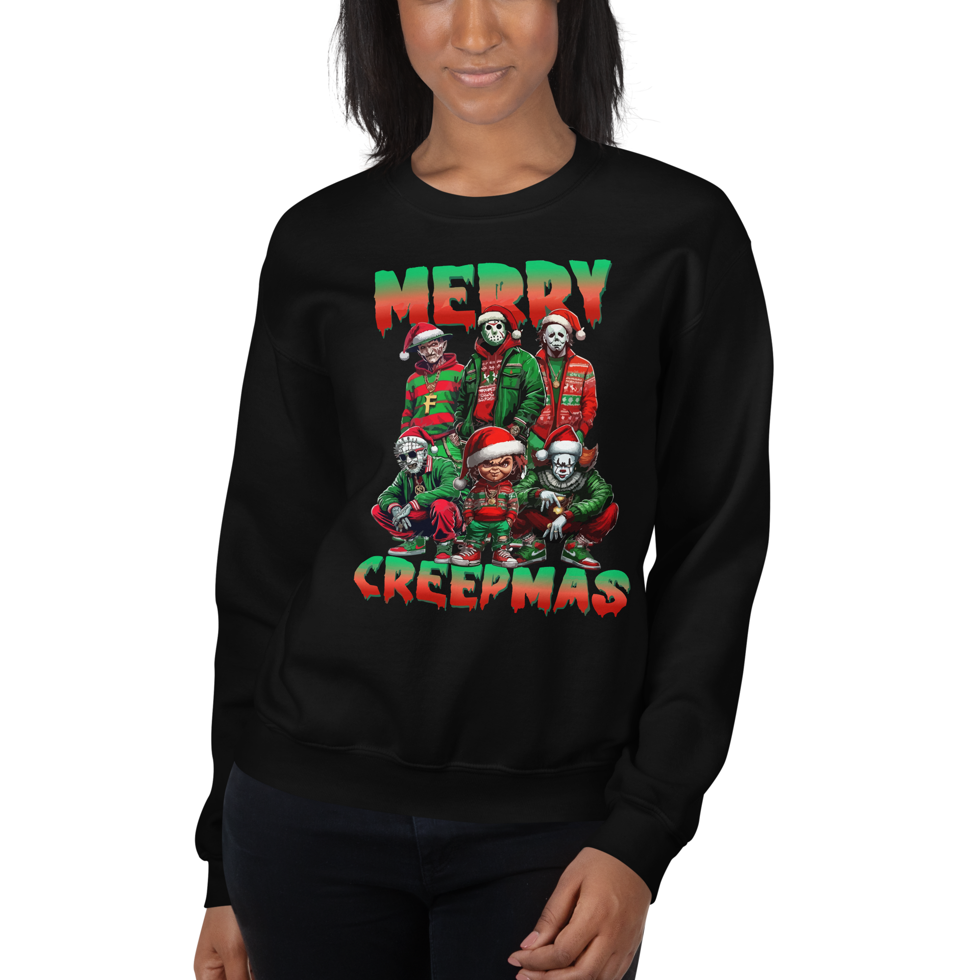 Crewneck/sweat humoristique - Merry creepmas | Komic.ca