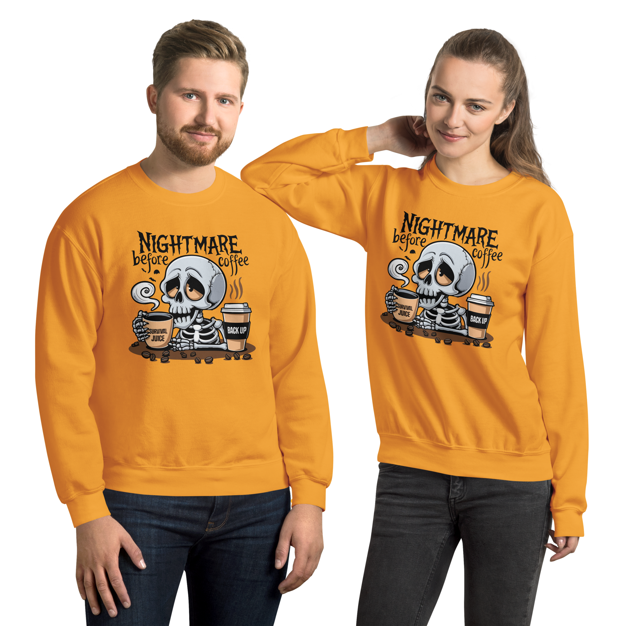 Crewneck/sweat humoristique - Nightmare before coffee | Komic.ca
