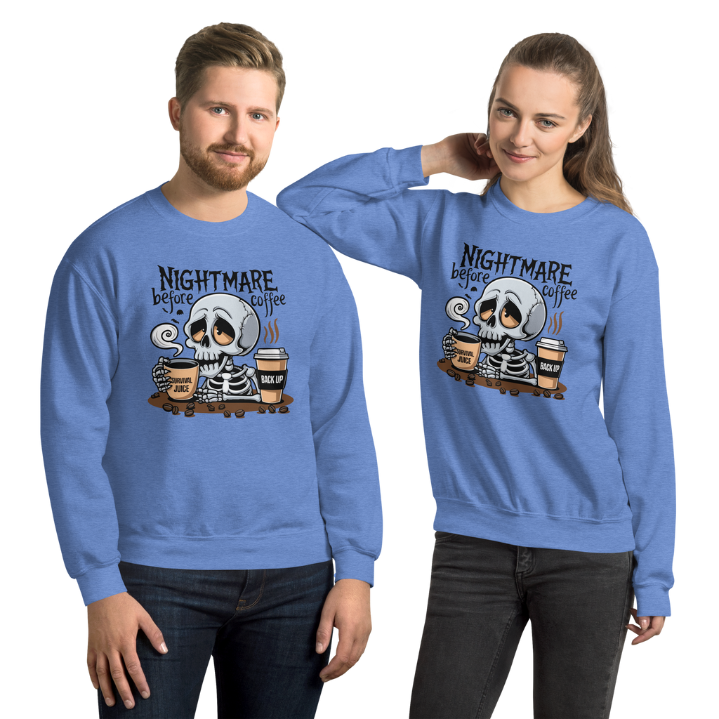 Crewneck/sweat humoristique - Nightmare before coffee | Komic.ca